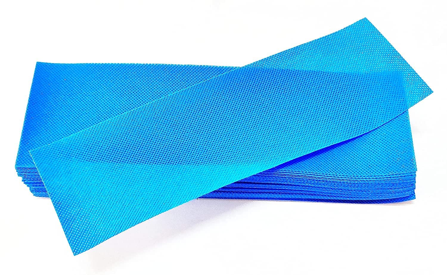 Hair Removal Waxing Strips Plain Disposable Blue Color Wax Strips Easy & Safe Wax Strips Paper Non-woven Body Hair Removal for Men and Women (color- Blue) (140 Pieces)-image-29