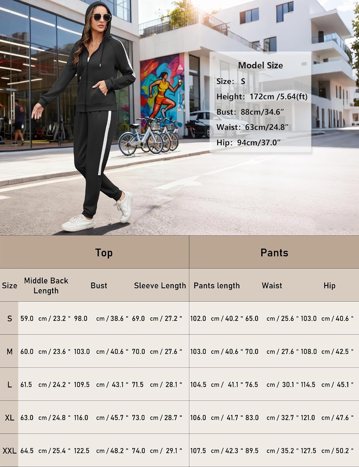 Marvmys 2 Piece Tracksuit for Women Set Zip Up Hoodies Sweatsuits Color Block Jogging Suit with Pockets - Image 7
