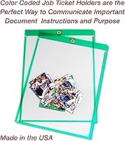 Vista 3 de Job soporte para boleto – Paquete de 30., Verde