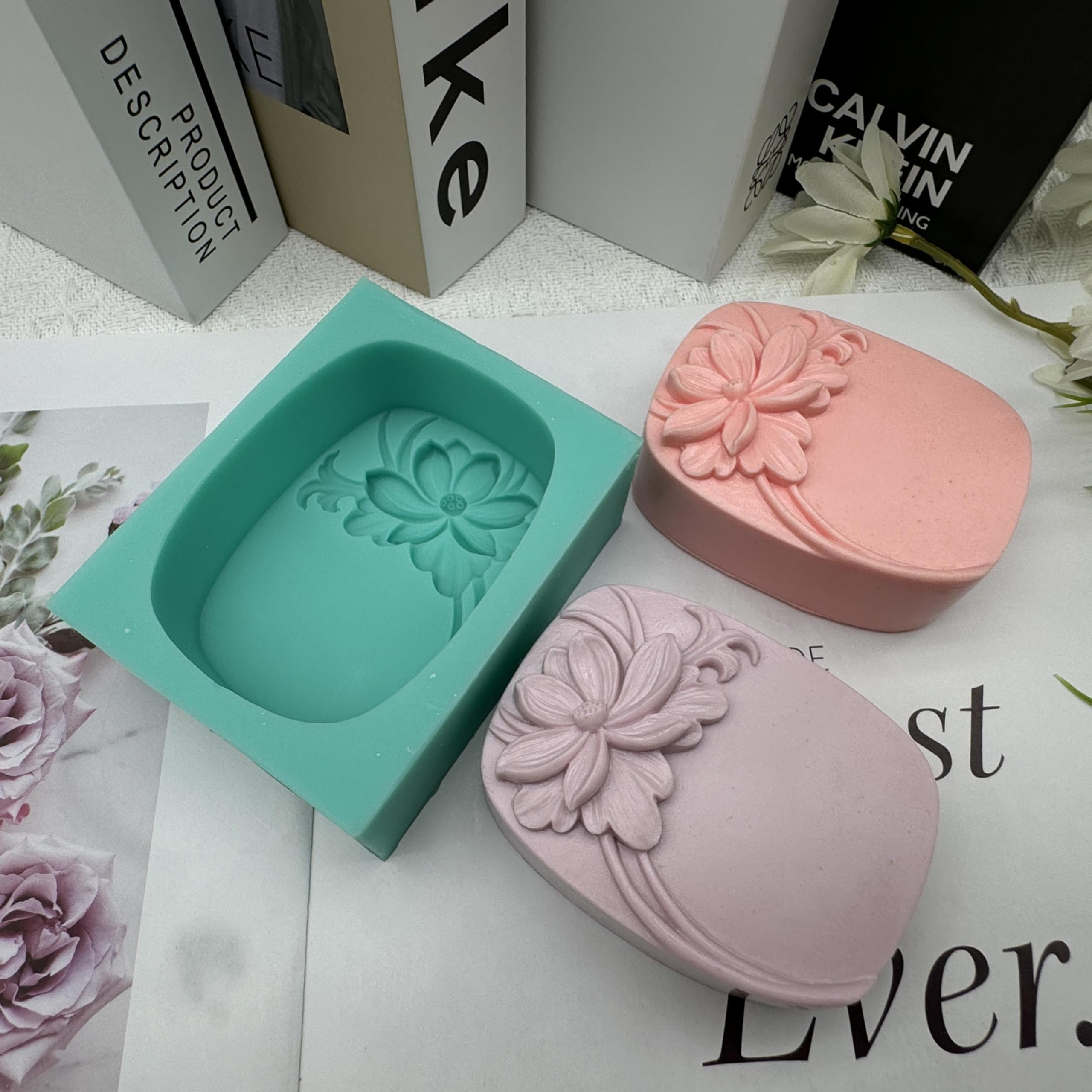 GreatMold kwiat lotosu kreatywne formy do mydła lotosu silikonowa forma do mydła do produkcji mydła świeca czekoladowe cukierki silikonowe formy do pieczenia kremówka (Lotus)