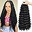 Eerya Ocean Wave Crochet Hair 18 Inch 6 Packs Deep Wave Crochet Hair for Black Women Synthetic Wavy Curly Braiding Hair for Boho Braids (18 inch,1B)