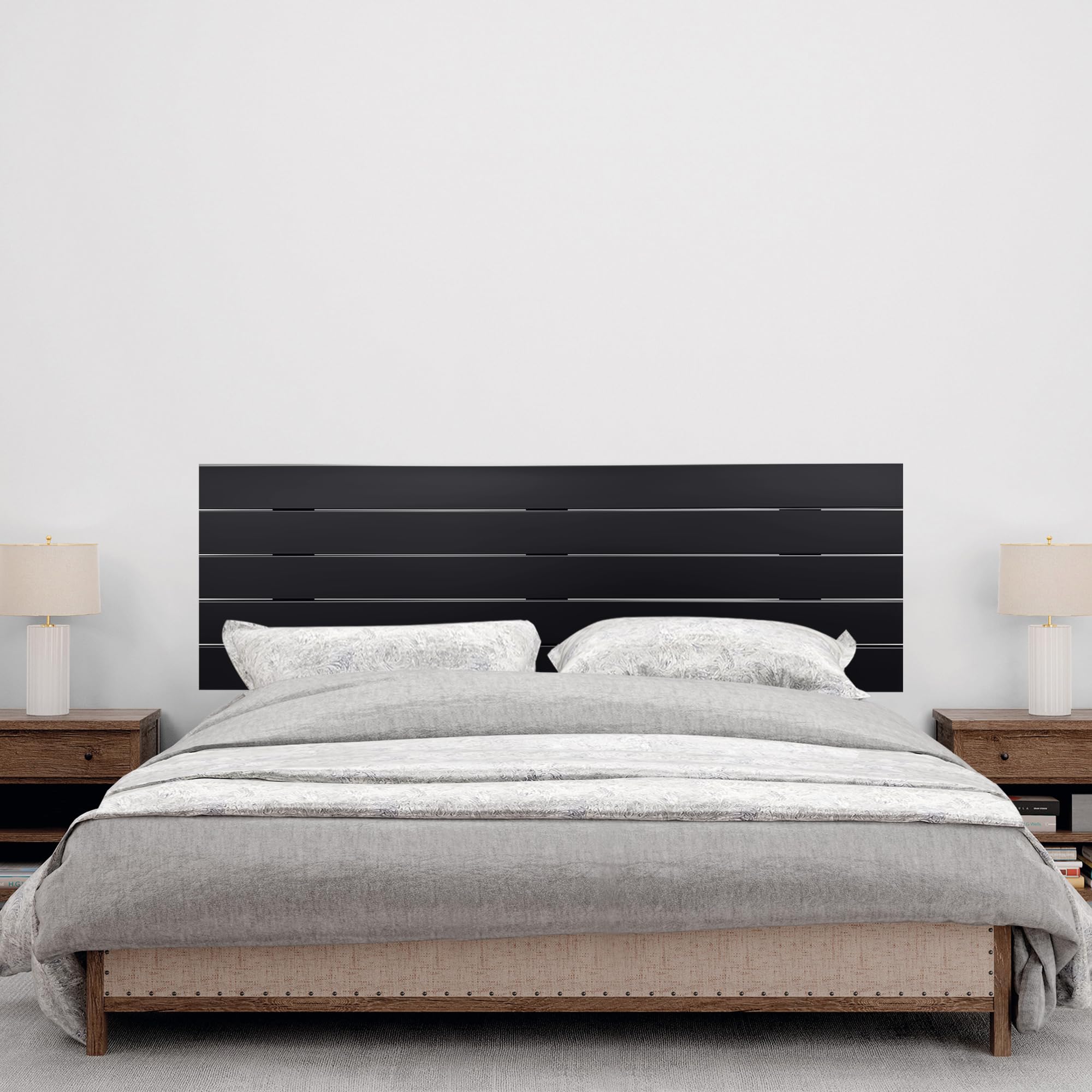 Testiera Letto In Legno Riciclato Stile Pallet - Orizzontale, Quercia, 160x46cm, Con Ferramenta - Foto 3