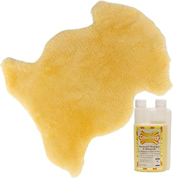 CleanSheep Sheepskin Large Medical Tanned + Shampoo Bundle
