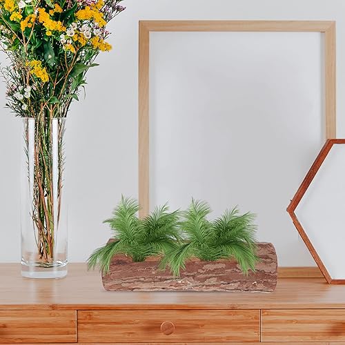 Miniatura 2 de Cabilock 1 maceta de madera y portavelas, artesanía decorativa para uso al aire libre, centro de mesa versátil para estantes y balcones