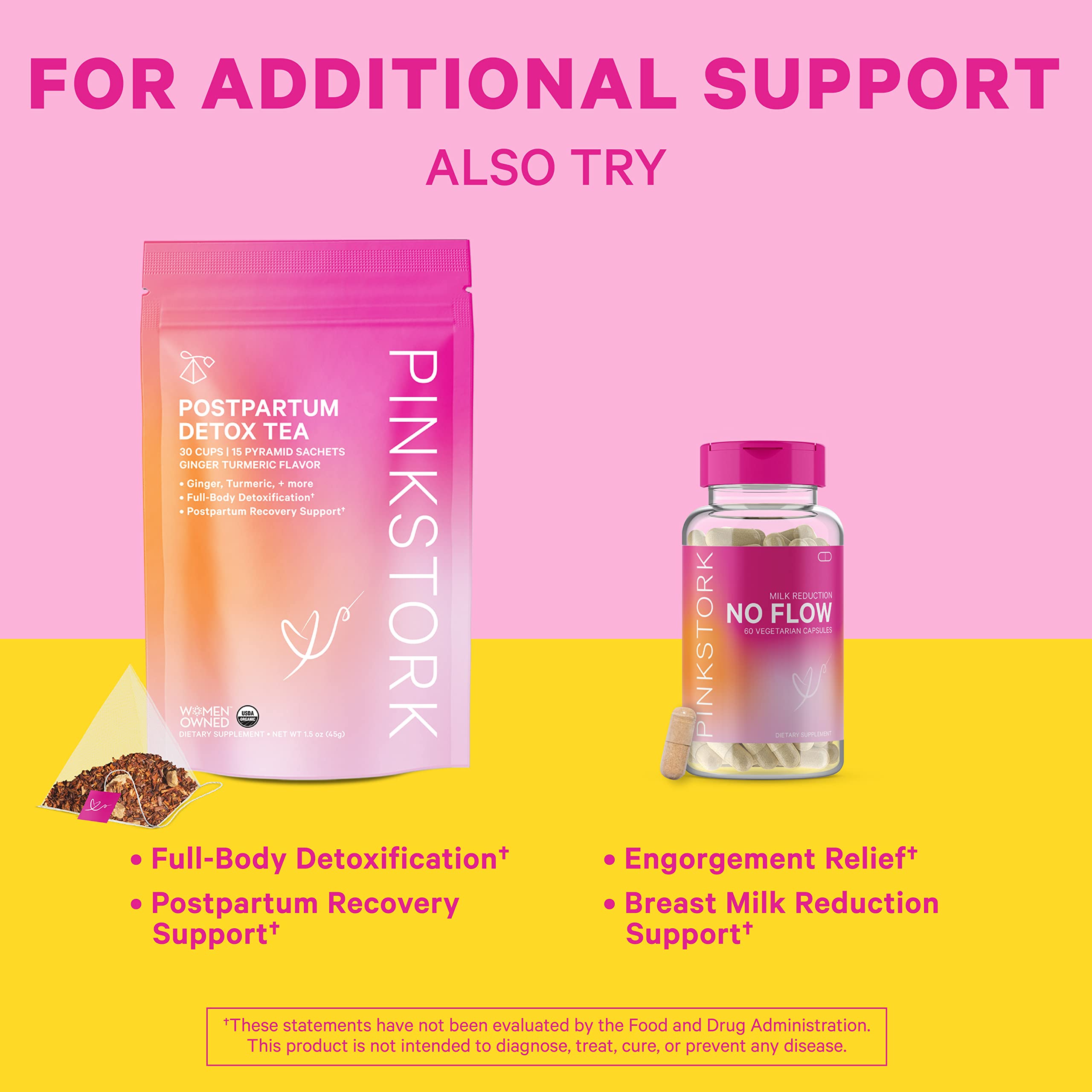 Pink Stork No Flow Organic Sage Tea To Dry Up Breast