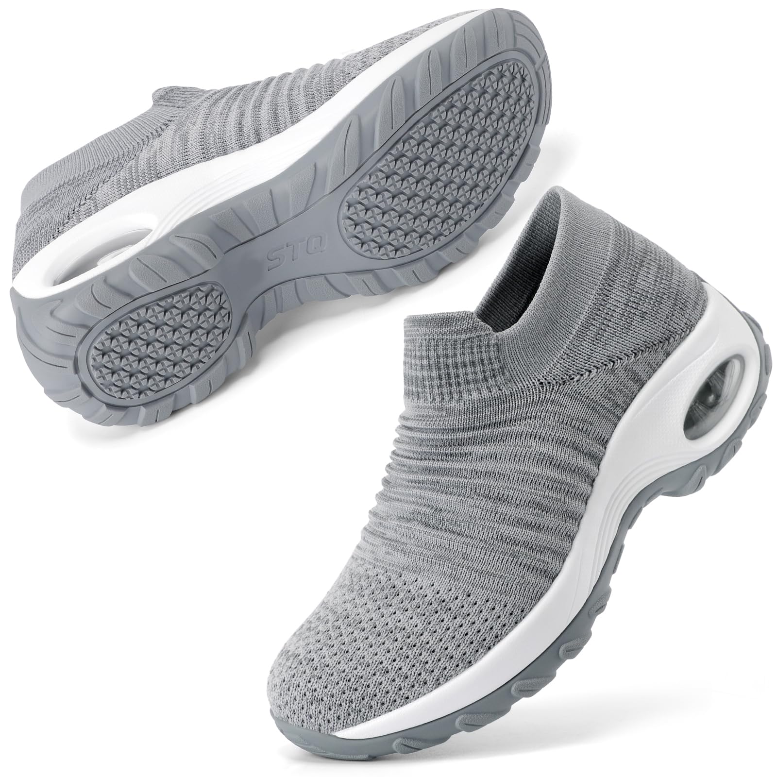 STQSlip on Womens Trainers with Arch Support Non Slip Work Shoes for Women Comfortable