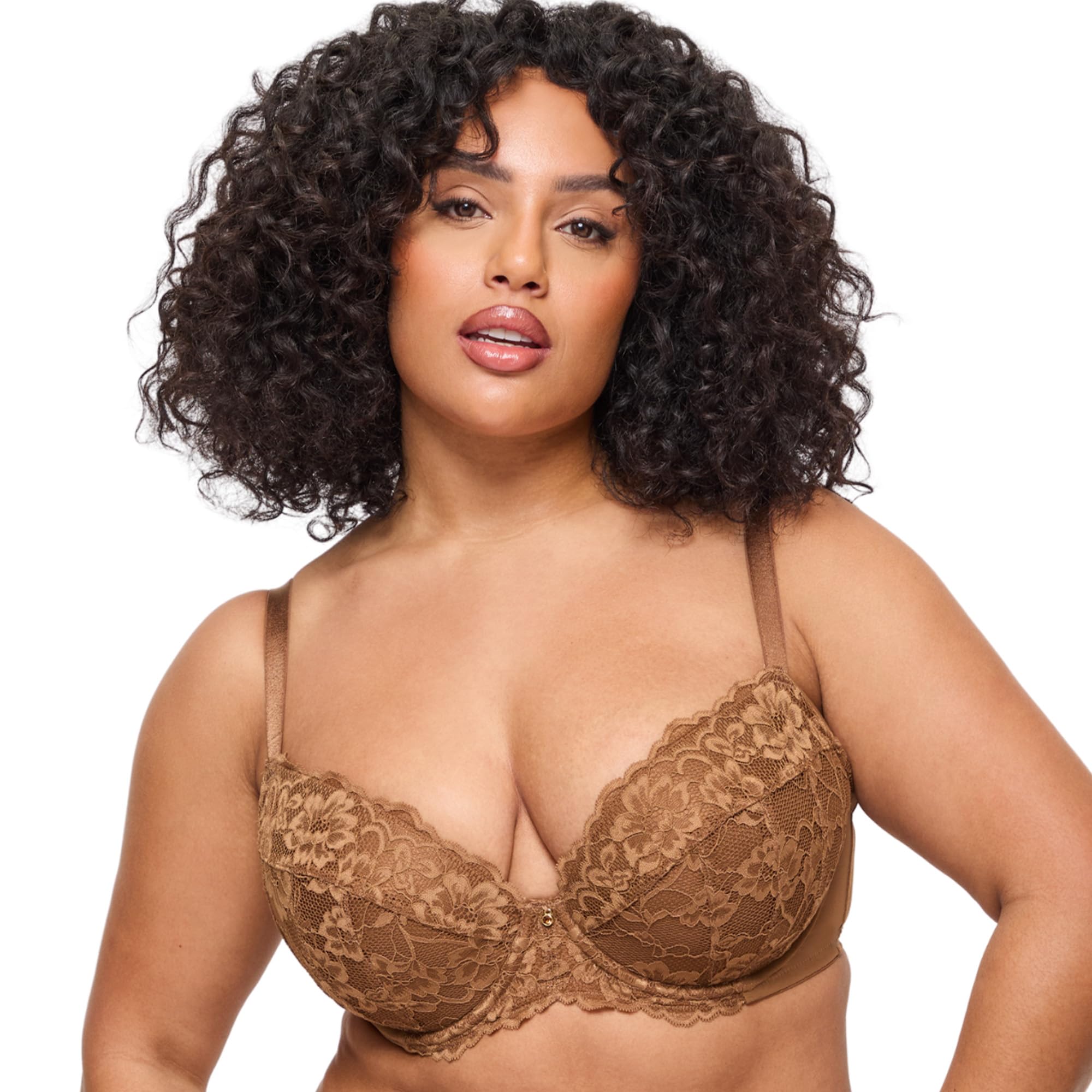 Ann Summers Nude 03 Sexy Lace Padded Plunge Bra, 34Ff