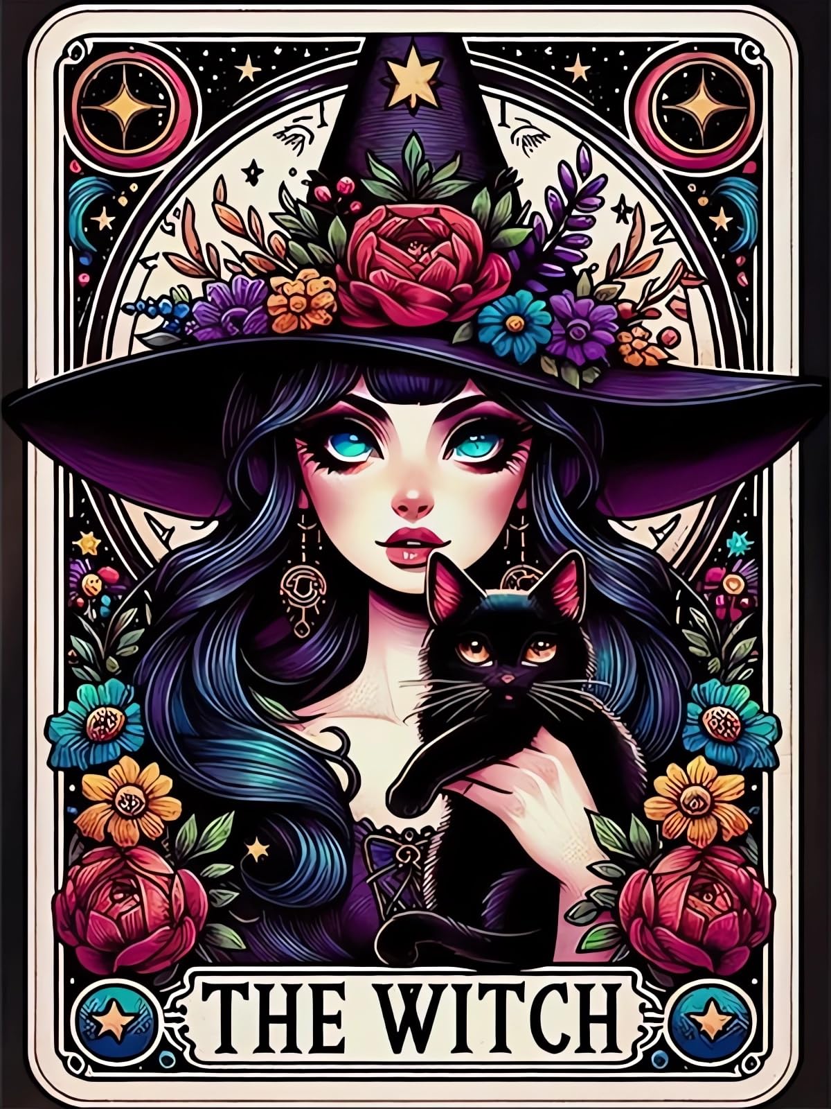 Diamond Art Kits for Adults, 5D Diamond Painting with Black Cat, Diamond Painting for Beginners, Diamond Dot, Diamond Art Painting Kit, Gemstone Painting Kit, Crafts for Adults-image-47