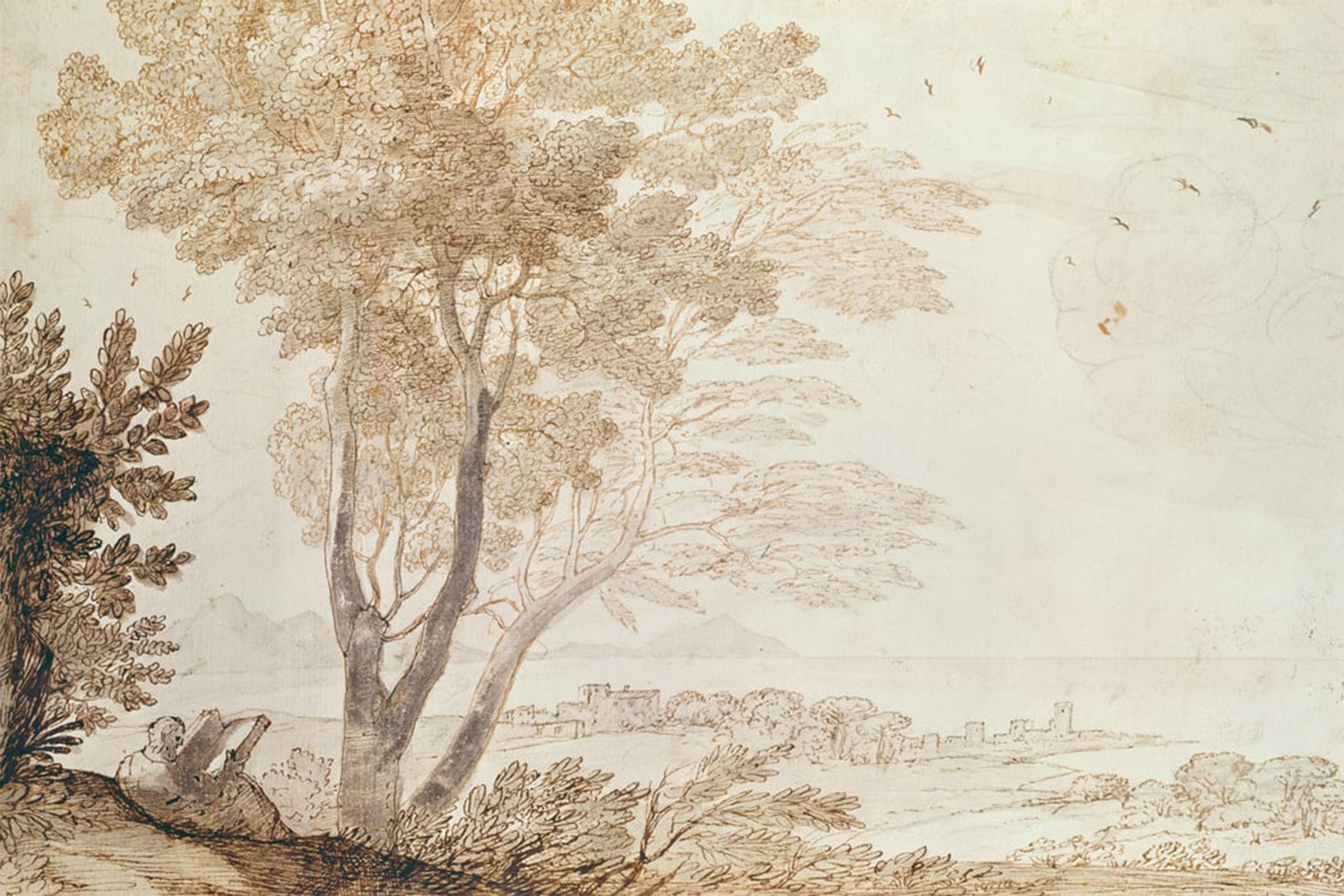 ARTXLXXBN Famous Painting Canvas Artwork Graffiti Print Landscape by Claude Lorrain Portrait Canvas Image for Home Decor 60x90cm