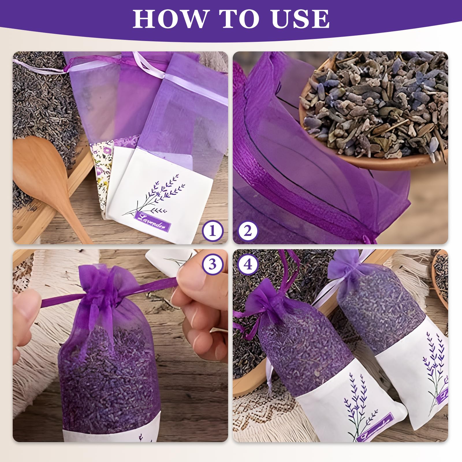 30 Piezas Vacías Bolsas Lavanda Saquitos De Lavanda Pequeño Exquisito Práctico Guardar Lavandas Especias Hierbas Puede Hacer Saquitos Perfumados Colocar Armarios Armario Coches(Púrpura)