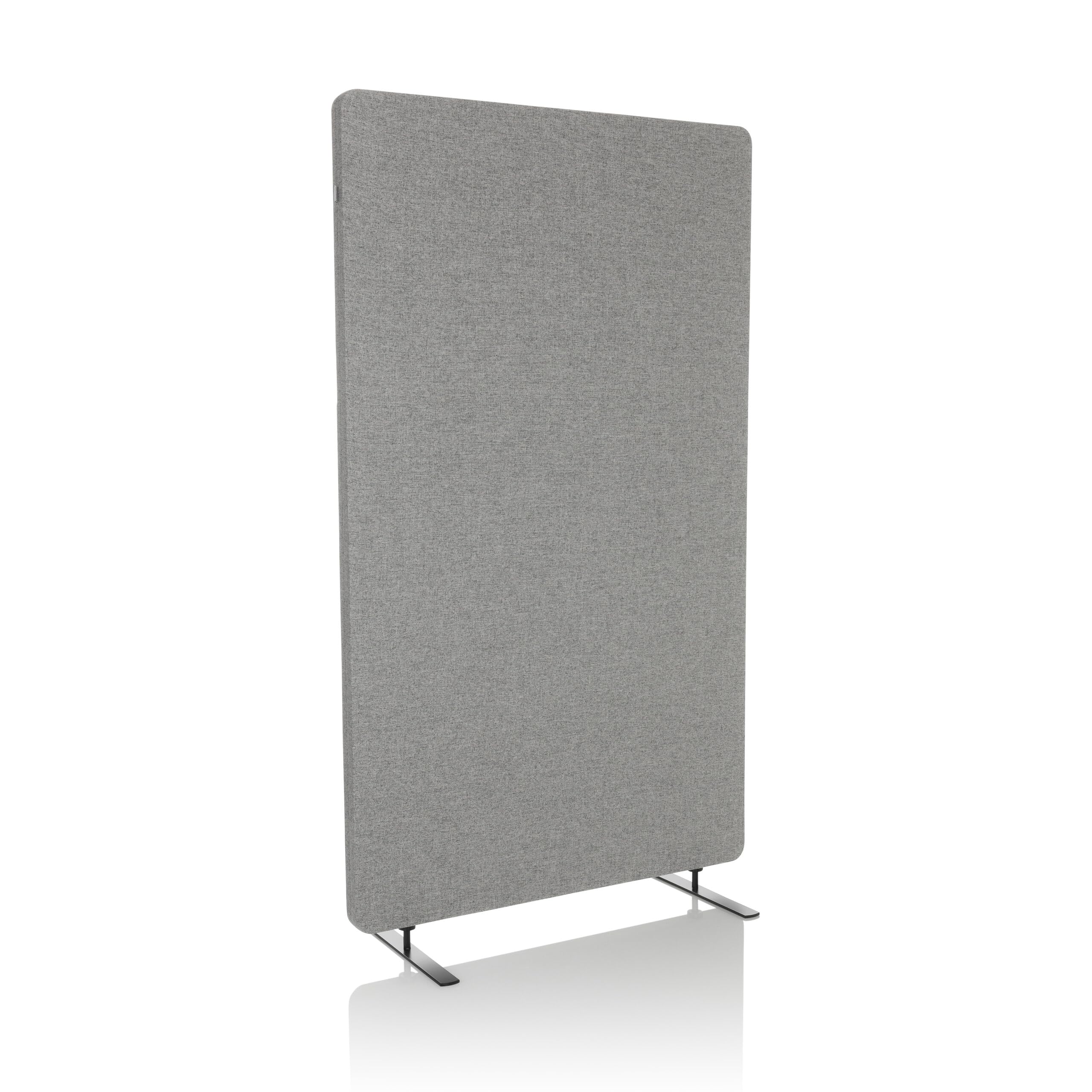 hjh OFFICE Akustik Trennwand 142 cm hoch FLEXMIUT Stand Raumteiler Büro Sichtschutz Pinnwand, Hellgrau 891013