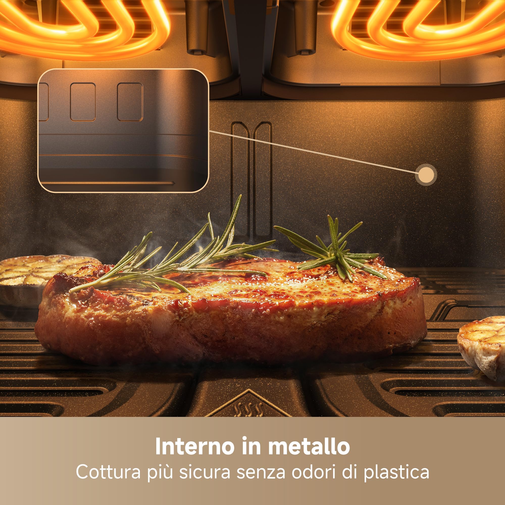 MOVA AeroChef FD20 Pro friggitrice ad aria a doppio cestello | Doppio cestello da 9L, SyncFinish, potenza da 2.700 W, temperatura 40°C-230°C, 7 programmi, rivestimento antiaderente