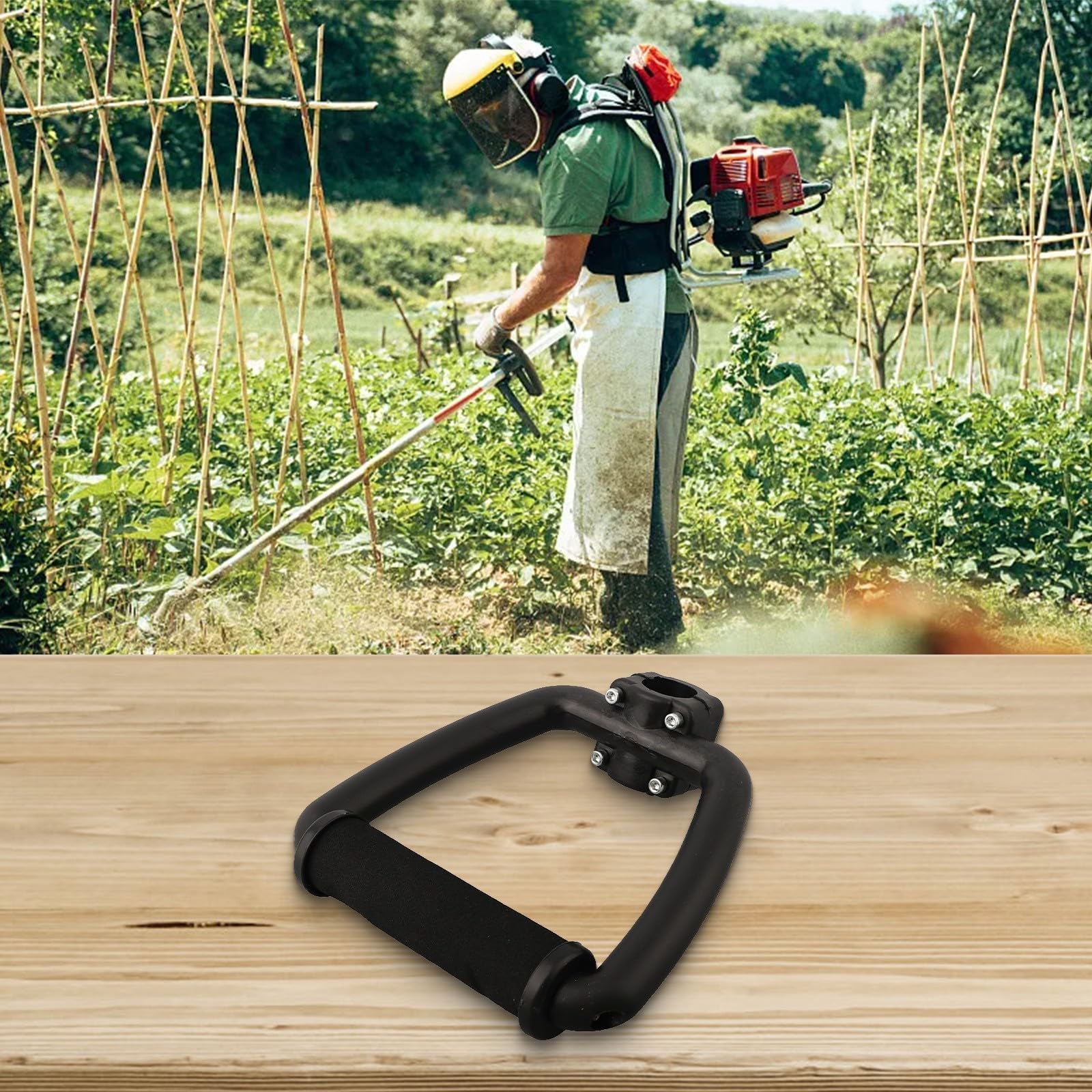 Poignée ergonomique pour débroussailleuse compatible avec plusieurs débroussailleuses (B)