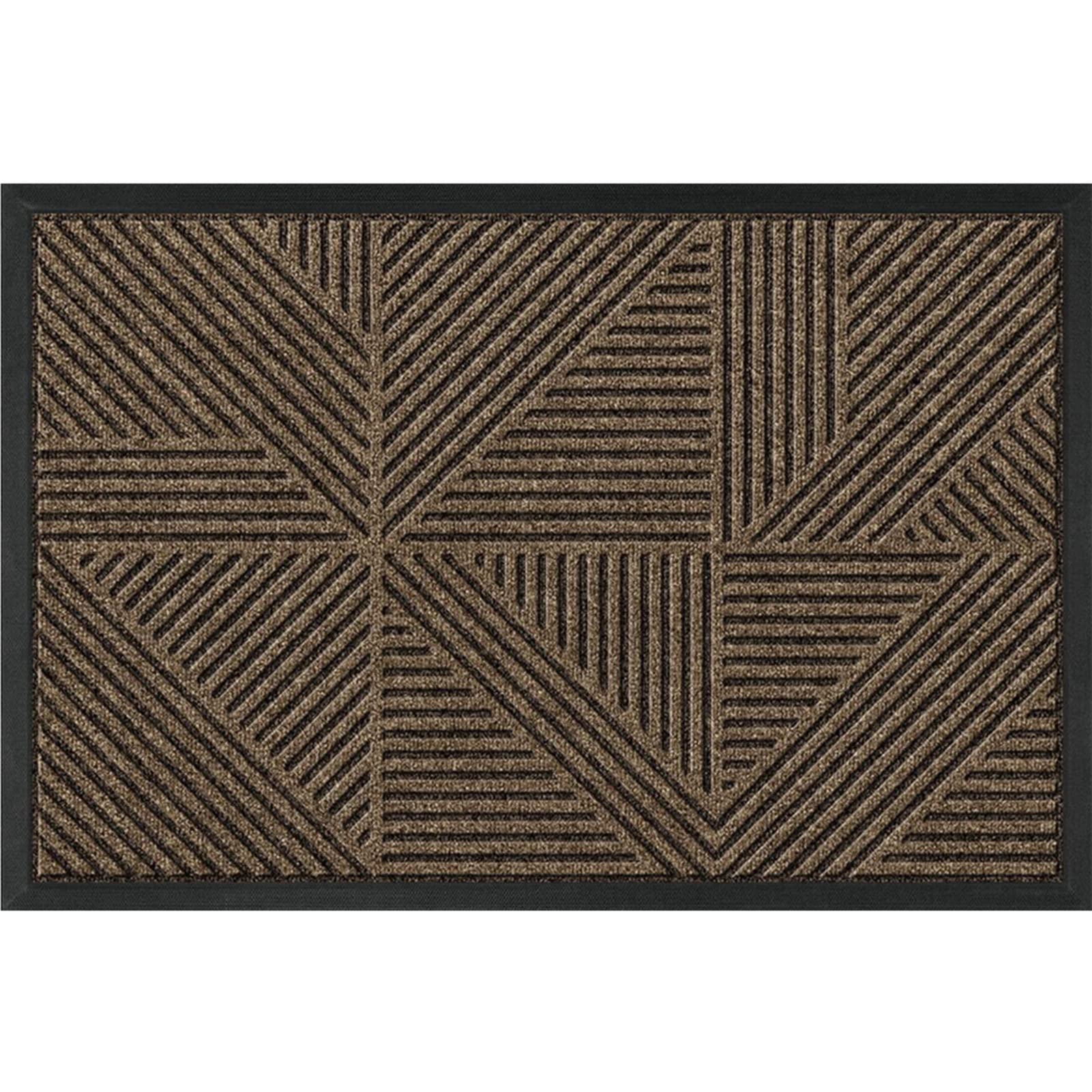Tapis d'entrée d'hôtel de luxe marron 80 cm, tapis de bienvenue robuste de qualité supérieure