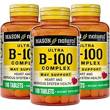 MASON NATURAL Ultra B,100 Complex, 300,Day Supply, for Normal Immune Support and Energy Metabolism, 3 Pack
