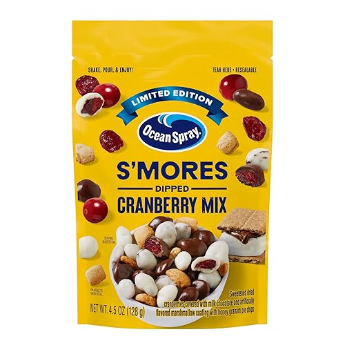 Vista 34 de Ocean Spray Yogur griego cubierto Craisins, sabor a yogur griego, arándanos cubiertos, frutas secas, bolsa de 5 onzas