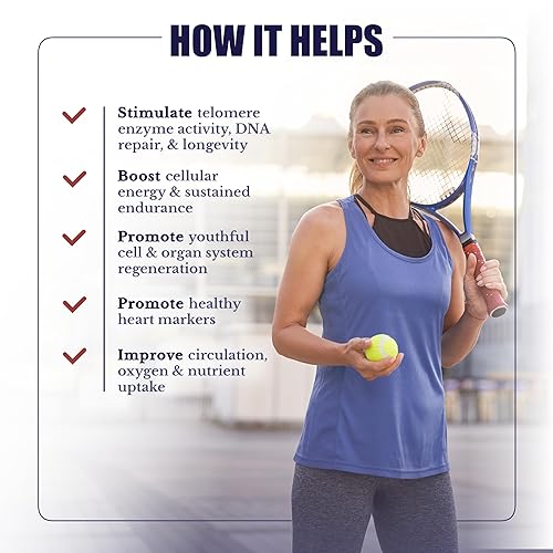 Miniatura 2 de NATION HEALTH MD ActiveSpan - Suplemento de longevidad para antienvejecimiento - con extracto de ashwagandha, astrágalo, garra de gato, canela de