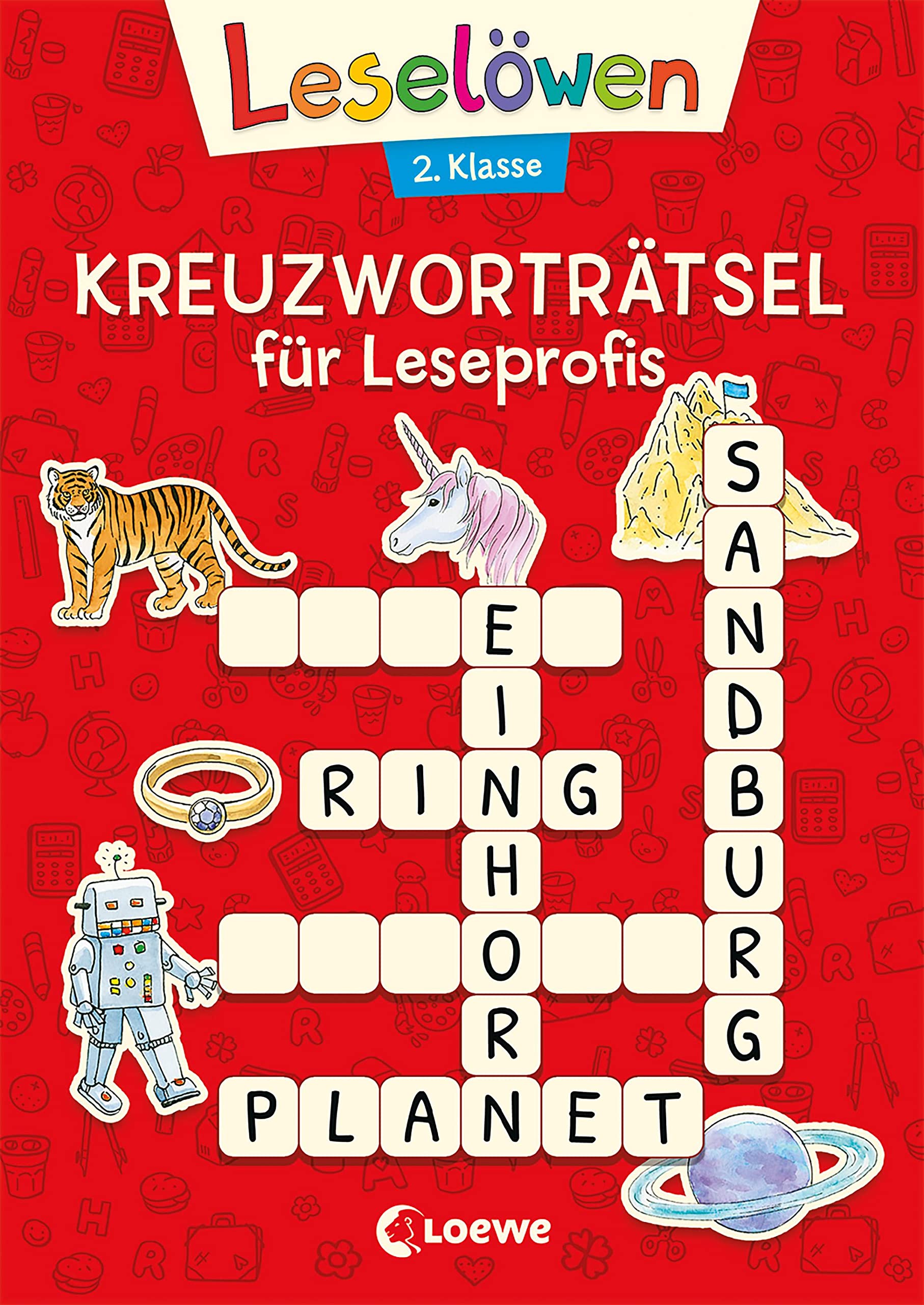 Leselöwen Kreuzworträtsel für Erstleser. 2. Klasse (Rot): Rot