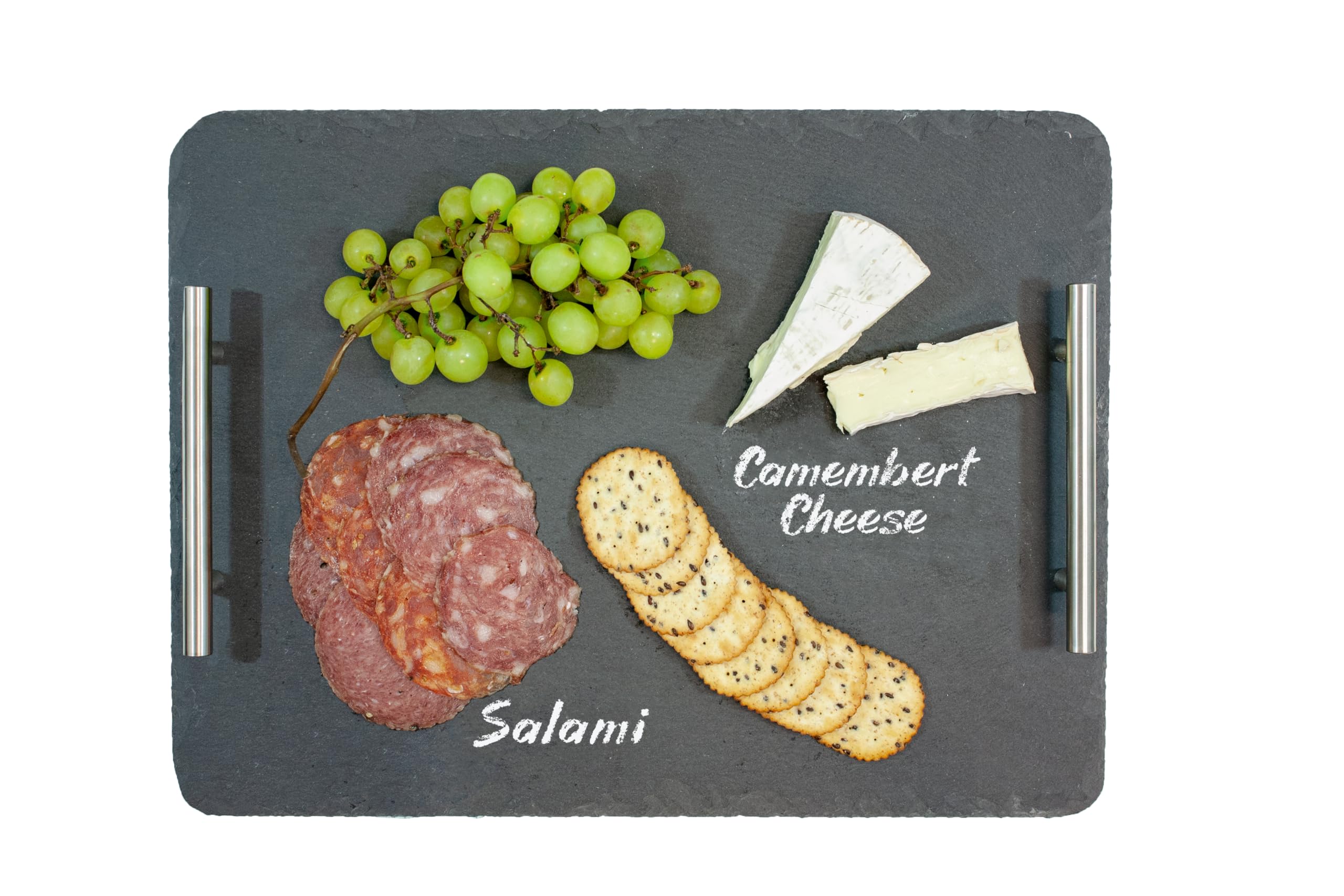 Oenophilia Planche à fromage ardoise avec poignées