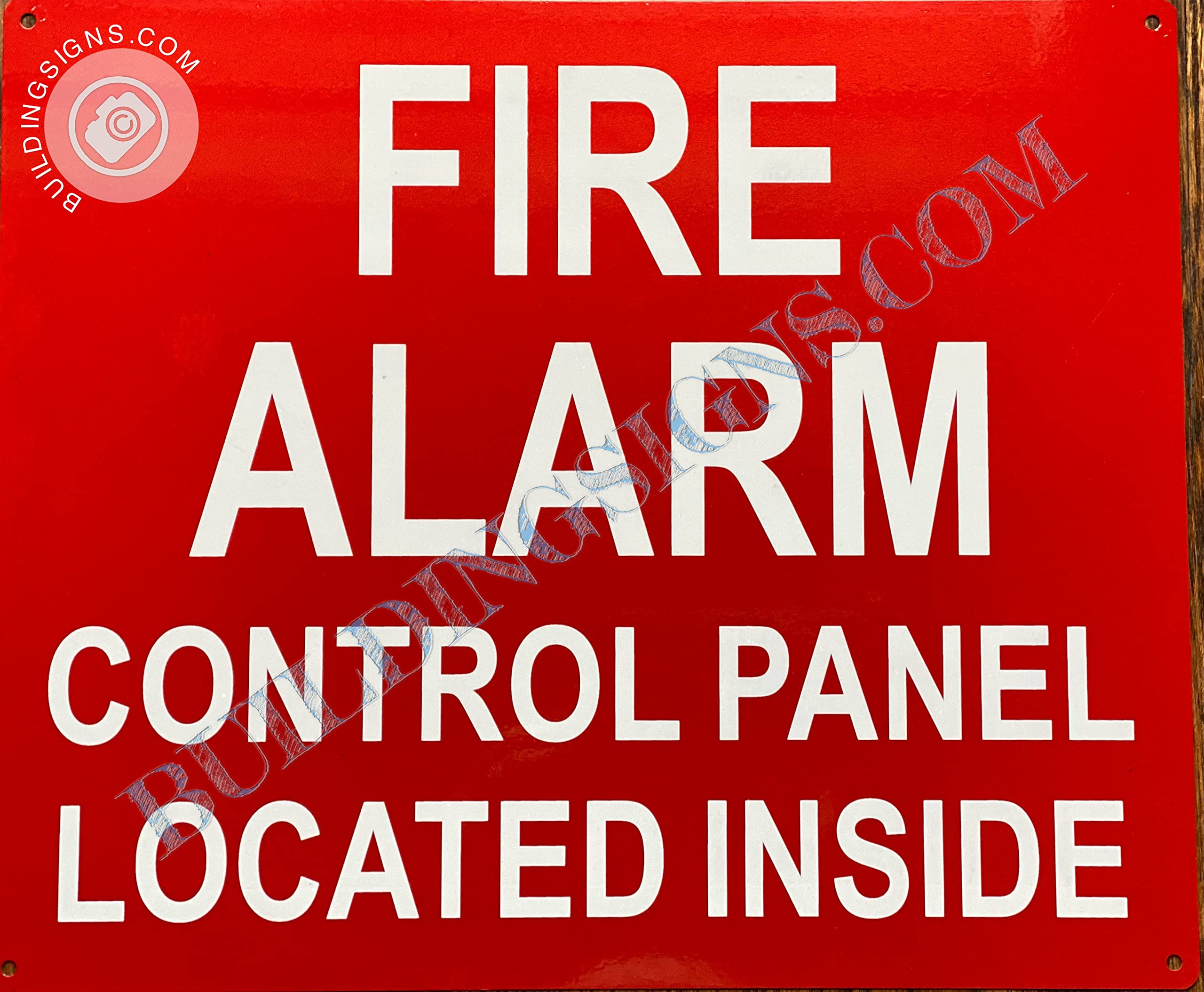 Fire Alarm Control Panel Located Inside Sign (REFLECTIVE 10X12 INCH,HEAVY DUTY, RUST FREE, ALUMINIUM)