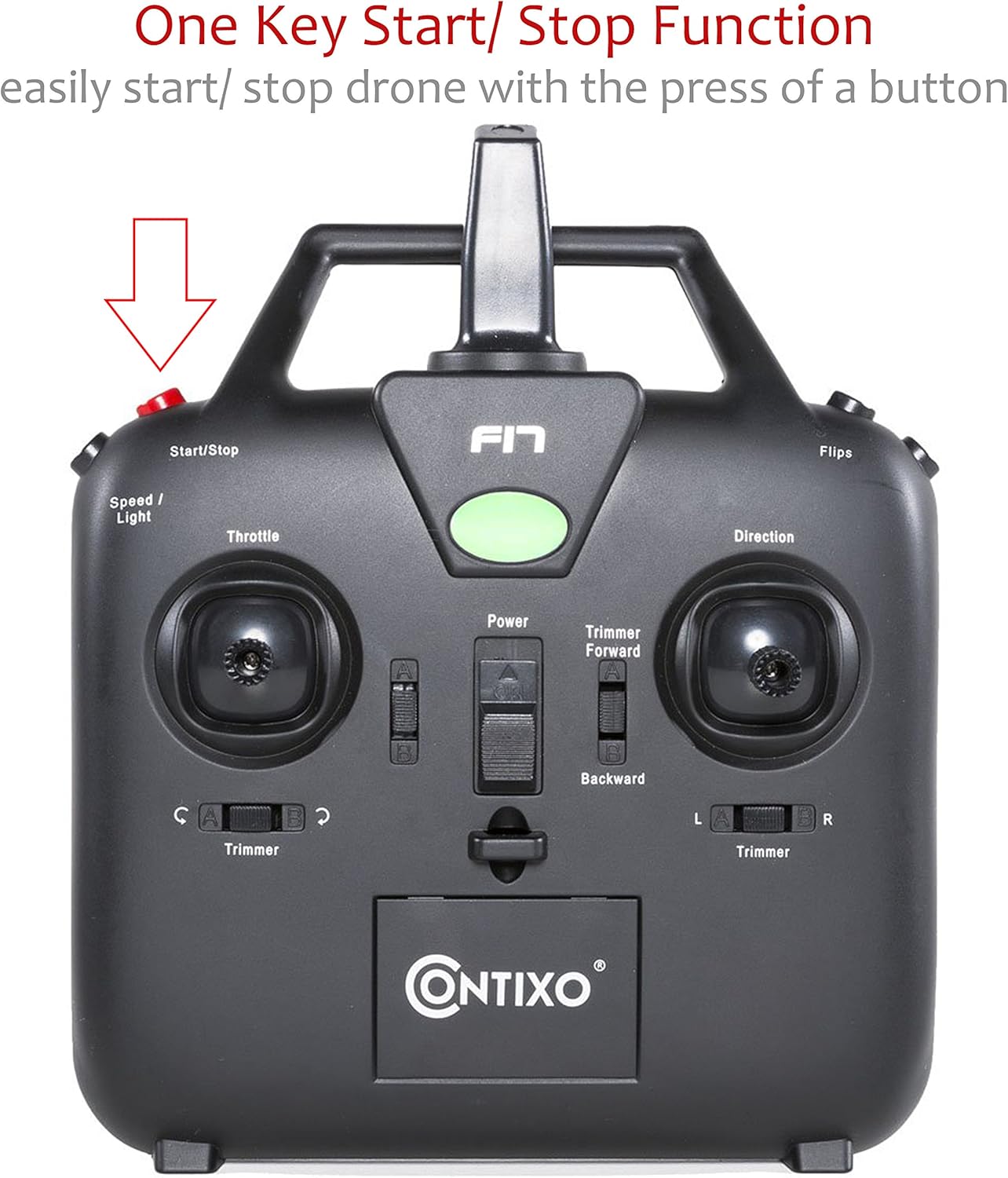 Contixo F17+ RC Quadcopter Photography Drone 4K Ultra HD Camera 16MP, 2 High Capacity Batteries, Supports GoPro Hero Cameras, Water Resistant Back Bag