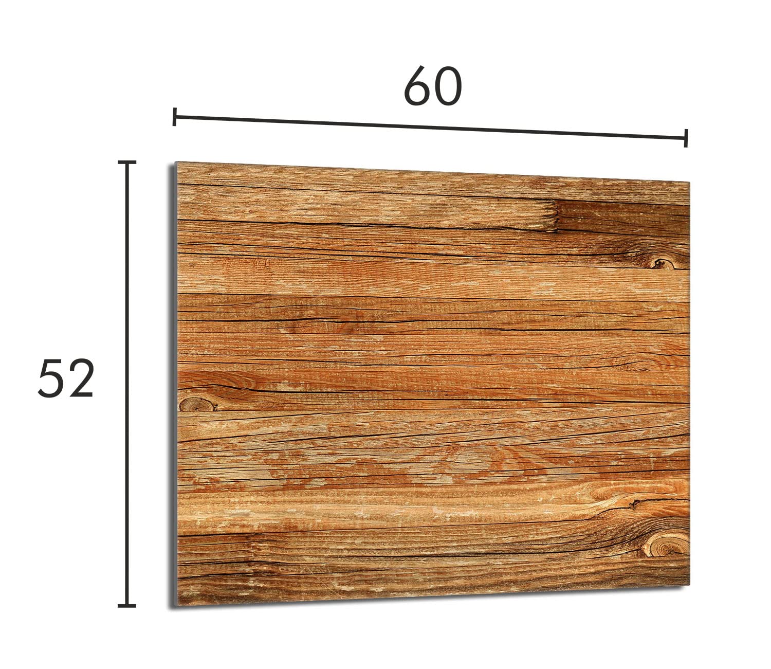 DarHaus Fornuis afdekplaat afdekking keramische kookplaat afdekplaat snijplank 1-delig 60x52 inductie, spatbescherming glasplaat keramische kookplaat bescherming kookplaat snijplank, HOUT