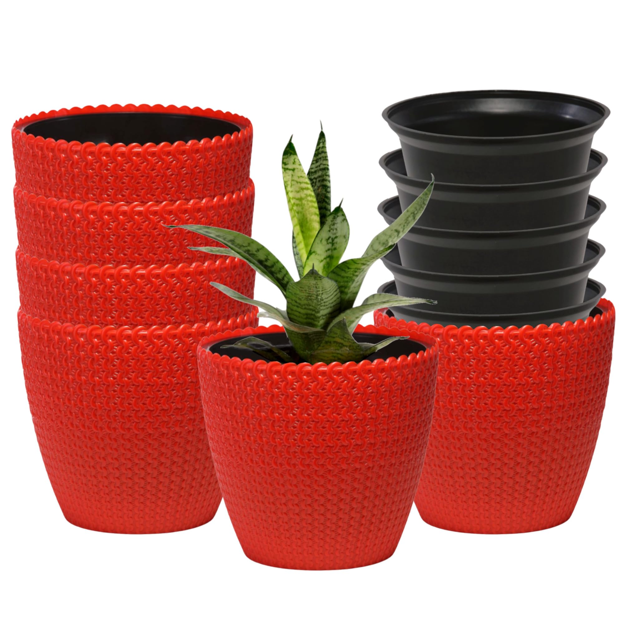 DOAP Decorative Planter Set - Self Watering Pots -15