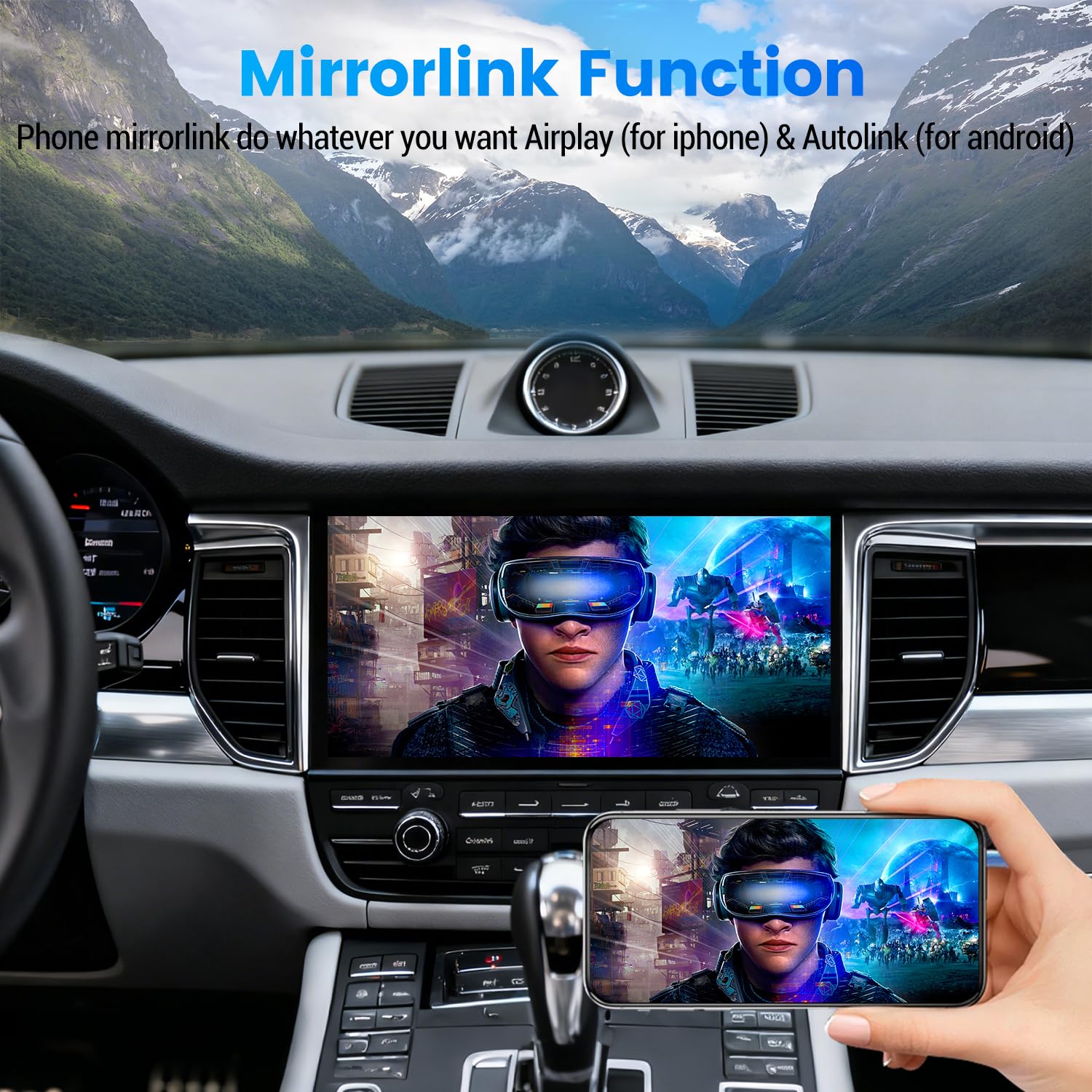 HMYC Module CarPlay sans Fil et Android Auto PCM 3.1 pour Porsche Panamera, Cayenne, Macan, Cayman, Boxster, 911, 718, Compatible avec caméra de recul, MirrorLink et Commandes d’Origine du véhicule