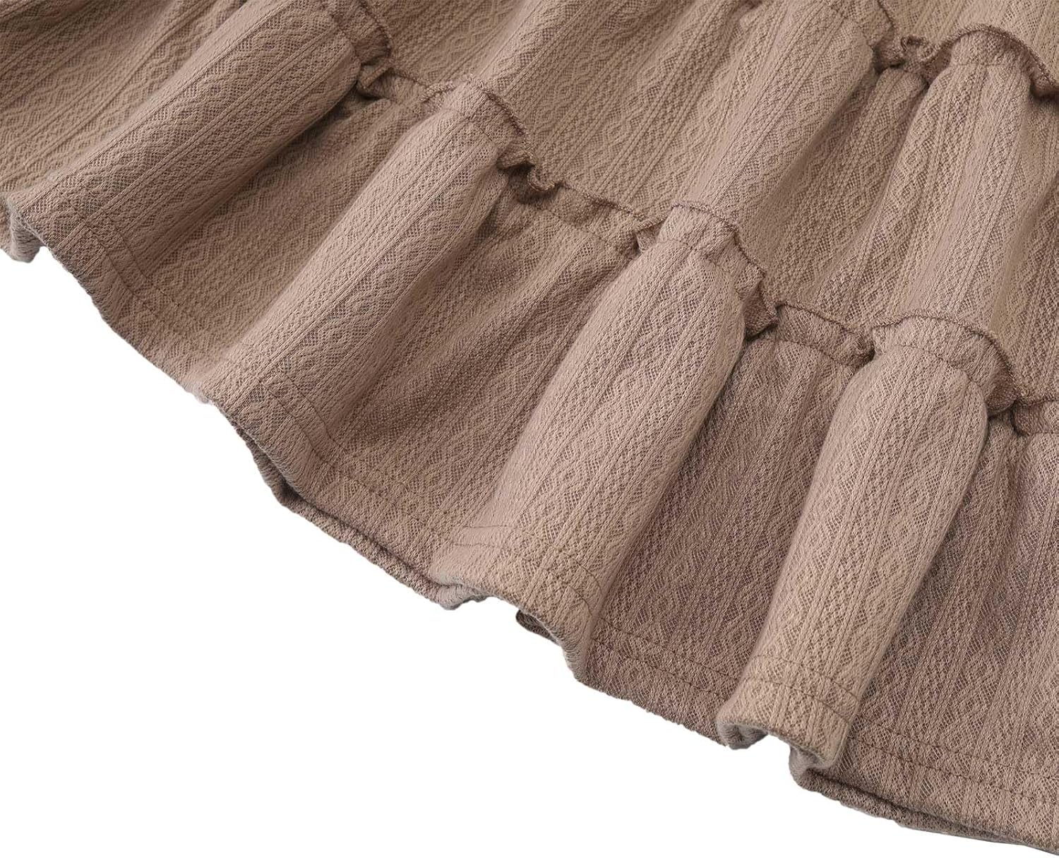 Dutebare Toddler Girls Long Sleeve Dresses Crewneck Tiered Ruffle A-Line Dress Fall Winter Outfit Clothes - Image 6