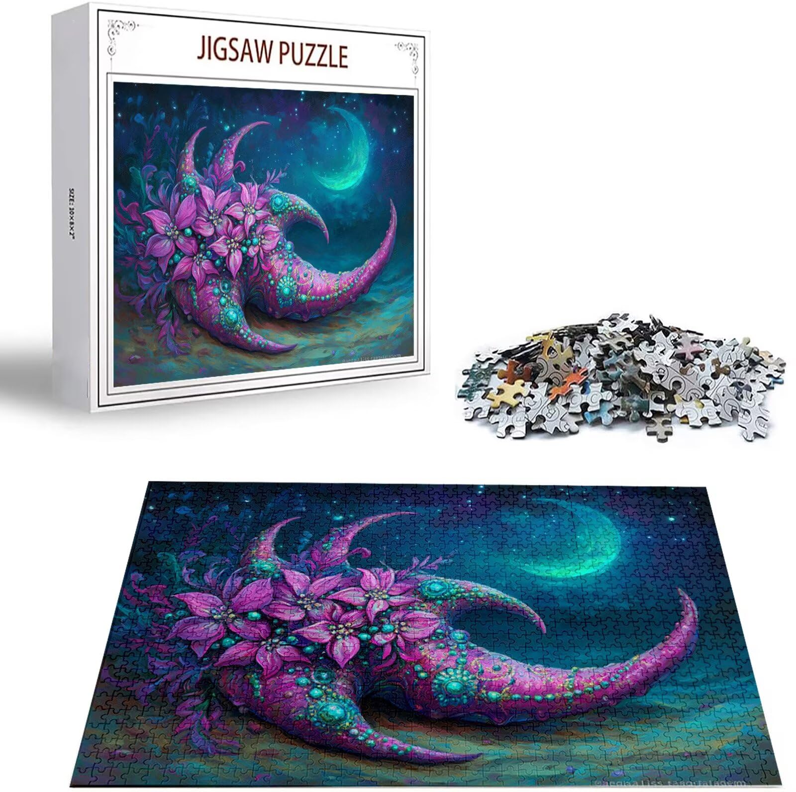 Puzzle 2000 Pezzi, 3 4 5 Anni Puzzle Sogno 6 7 8 Anni Giochi Educativi Sostenibili Con Motivi Per Adulti Da Gioco in Legno Di Alta Qualità Jigsaw Stella marina per Gioco Familiare, Regalo H-5171