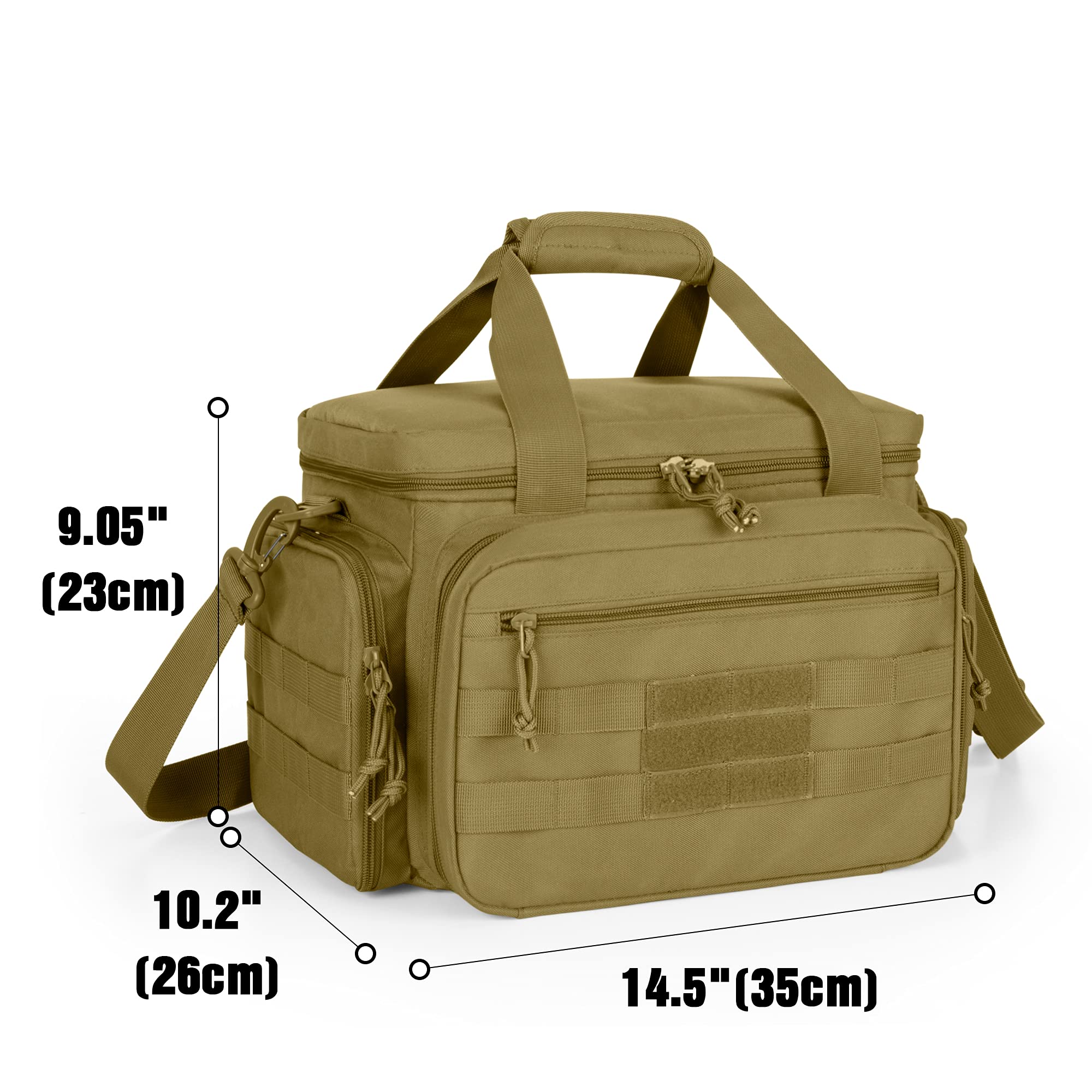 Buy DSLEAF Tactical Gun Range Bag for 4 Handguns, Pistol Shooting Range Bag with 6X Magazine