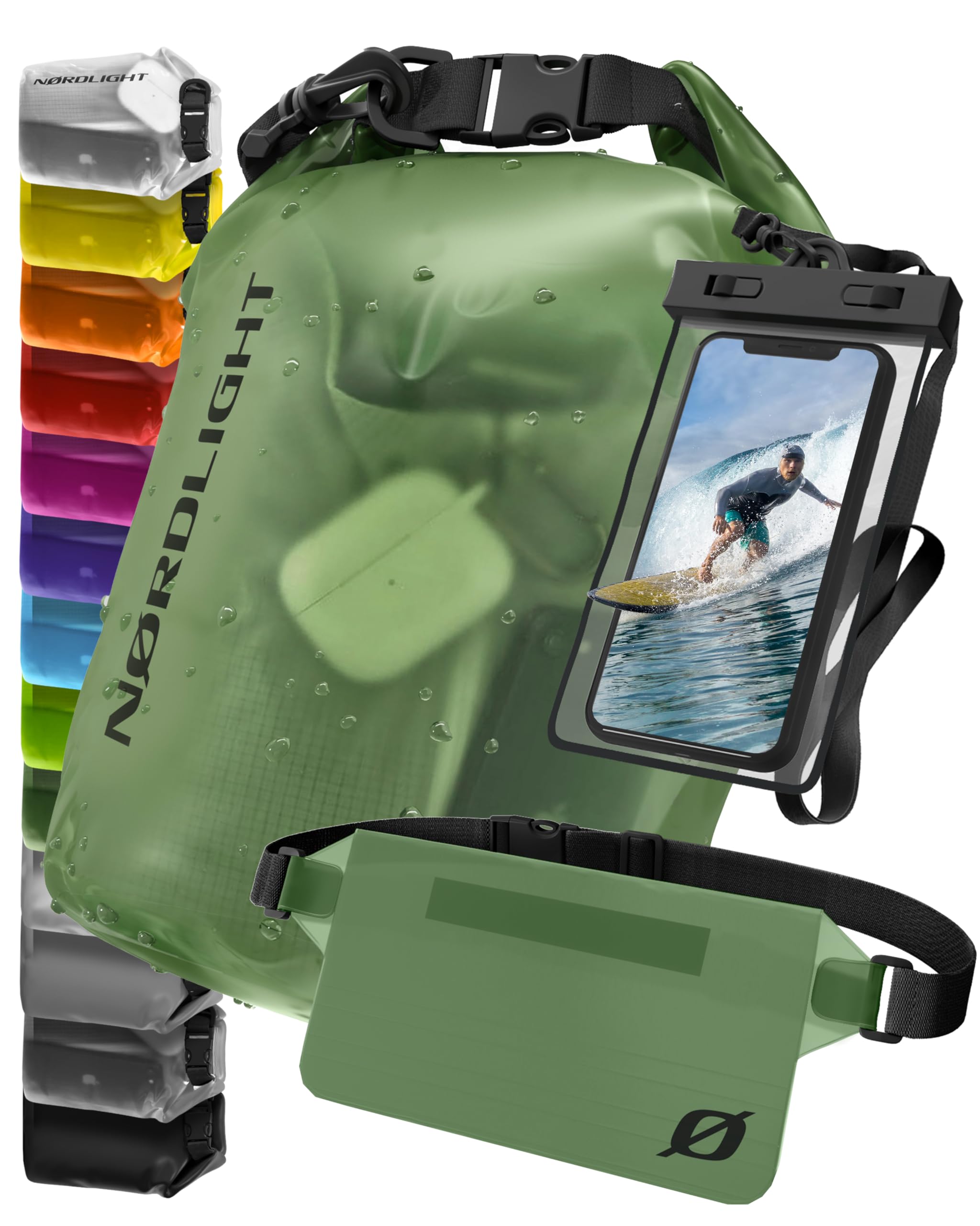 Nordlight Mochila Impermeable Roll Top 25L - Hybrid 25" | Bolsa Seca Con Compartimento Para Portátil De 15 Pulgadas, Bolsillos Exteriores E Interiores, Sistema De Transporte Acolchado — view 43