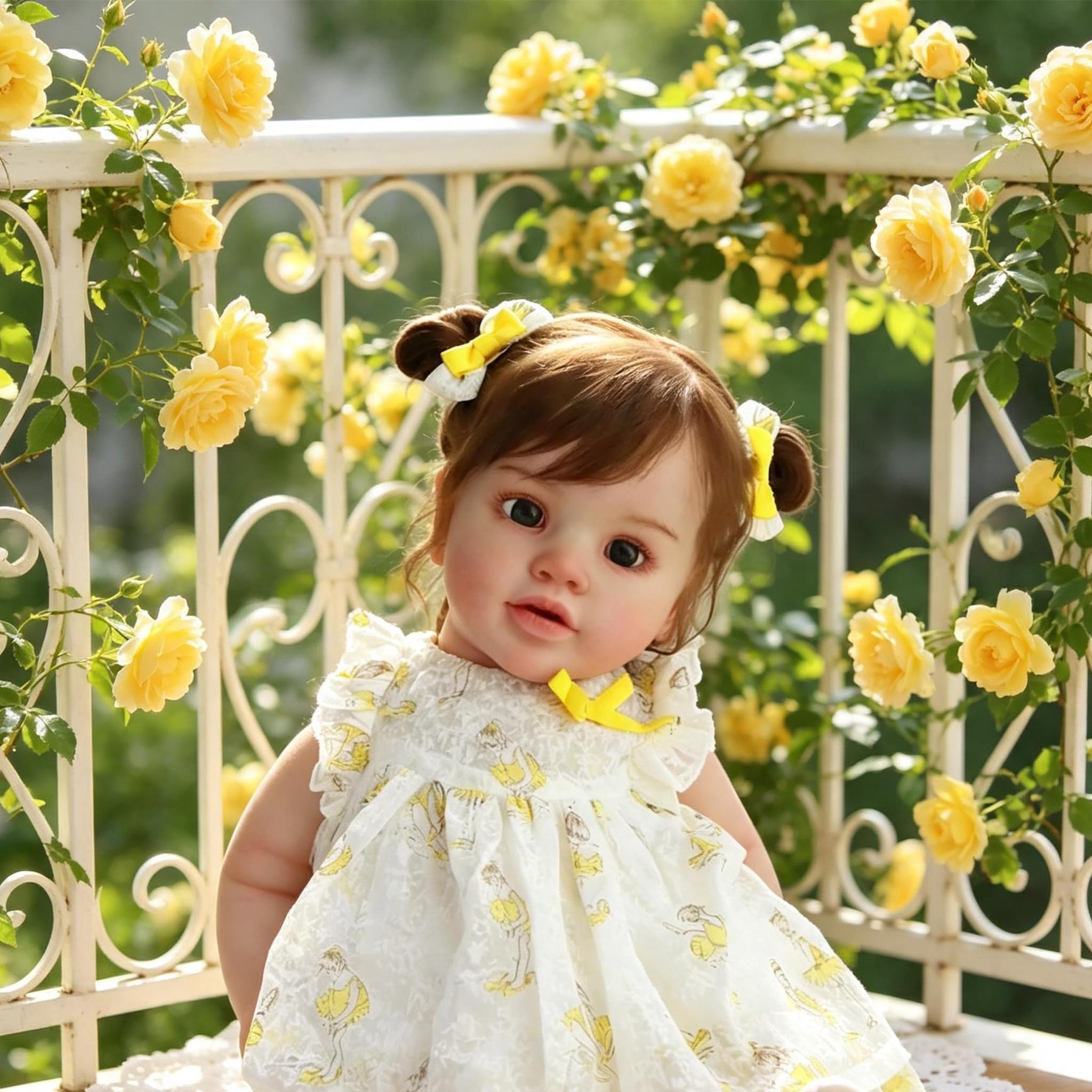 RXDOLL Reborn Baby Dolls 26 cali, miękki winylowy korpus z tkaniny, duży rozmiar, prawdziwie wyglądające odrodzone niemowlęta, realistyczna dziewczynka z ukorzenionymi włosami, realistyczna lalka
