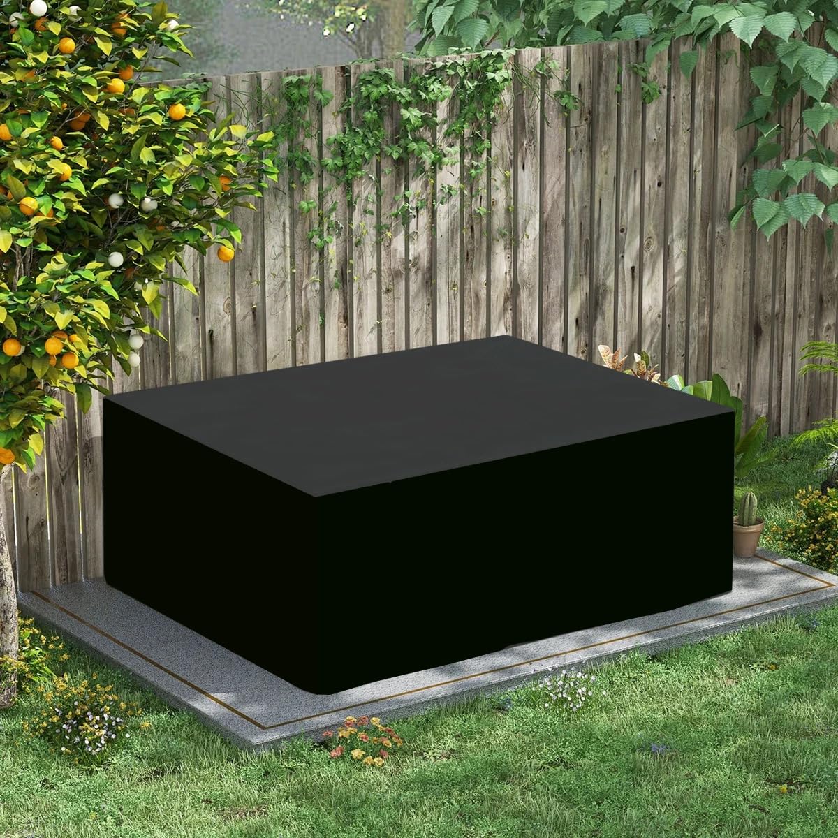 ZXBNNN Garden Furniture Covers, 160x45x40cm/LxWxH Garden Sofa Cover Rectangular Patio Table Cover, Tear Resistant 600D Oxford Fabric Waterproof, Windproof, Anti-UV