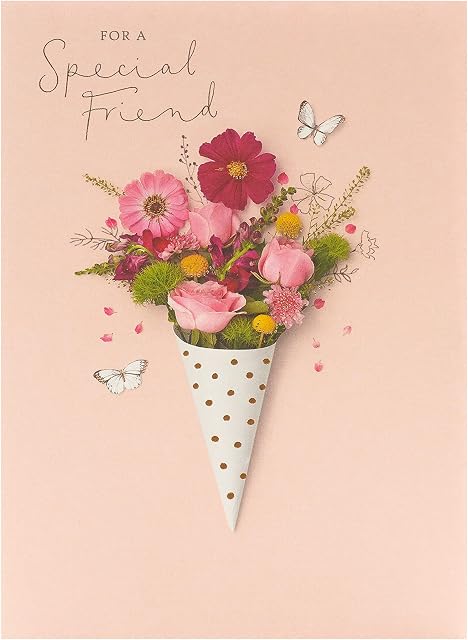 UK Greetings Special Friend Birthday Card - Birthday Card for Her - Birthday Card for Adult/Teen - Cute Floral Design, multi, 633082