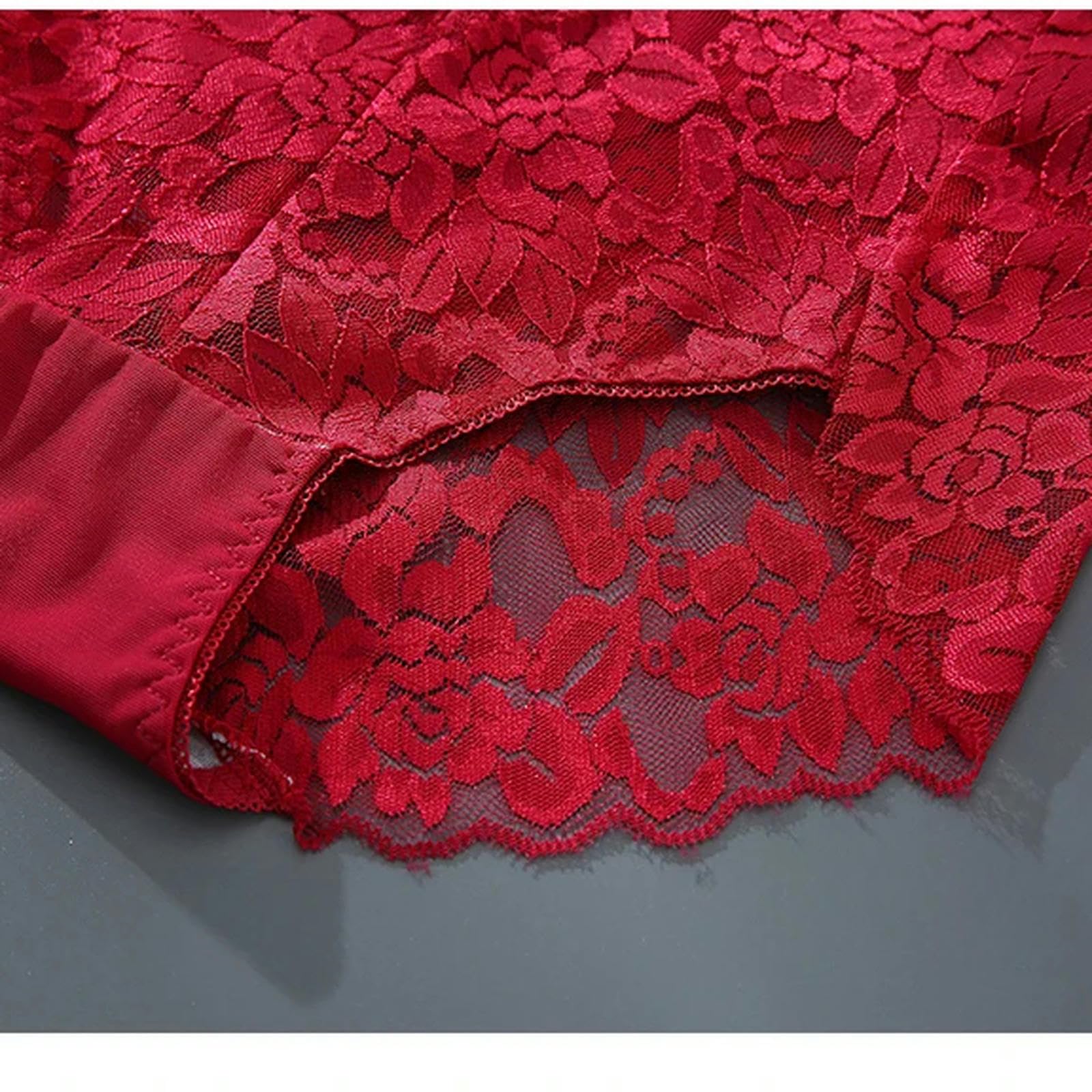 Ropa Interior Mujer 3pcs Mujeres Bragas De Encaje Lencería Alta Breve Talla Grande para Mujeres Sexy para Mujer Descarada Mujer Sexy Lingerías Íntimas-s25-1-s 40-55 Kg
