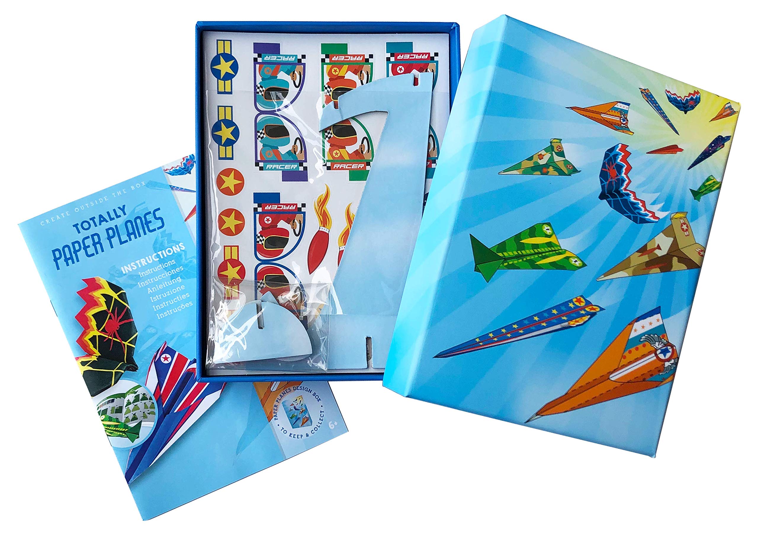 Totally Paper Planes - Juego de arte de origami para doblar y volar en caja de recuerdos para hacer y volar 3