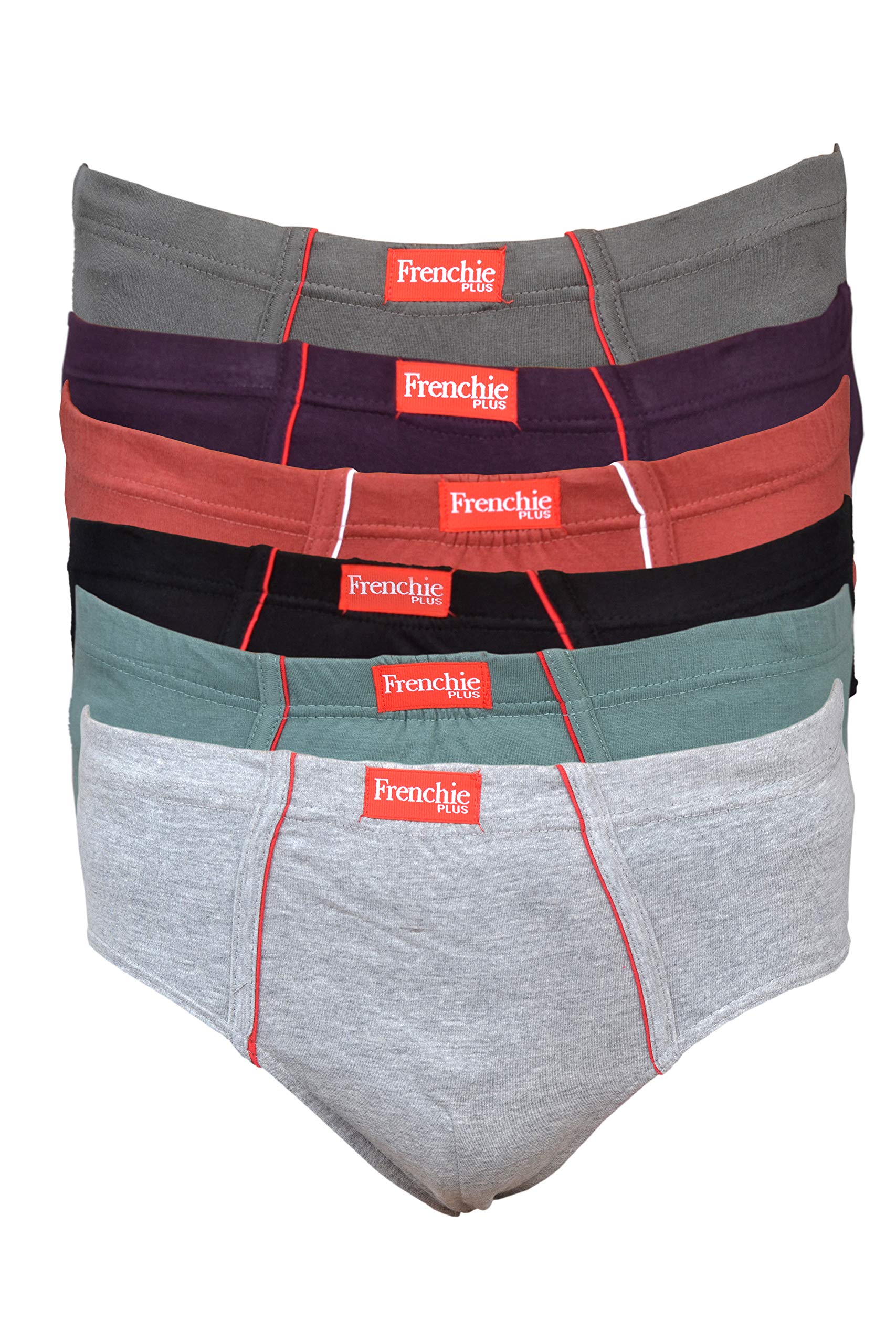 VIPMen's Frenchie Plus Innerwear (Assorted Colour, Size- 110cm) - Pack of 6