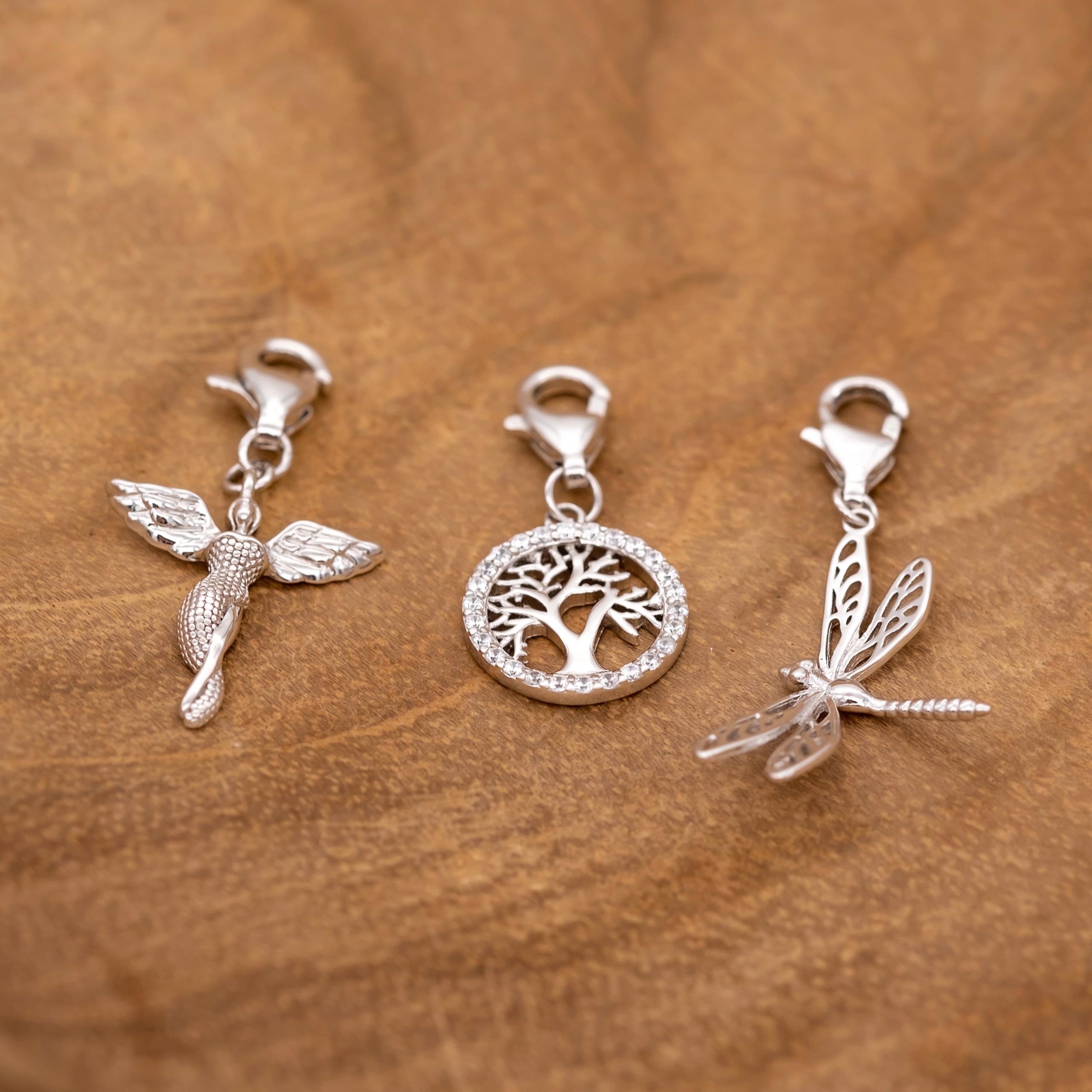 Engelsrufer Damen Charm Anhänger Schutzengel Symbol Silber aus Sterling Silber - Karabinerverschluss - nickelfrei