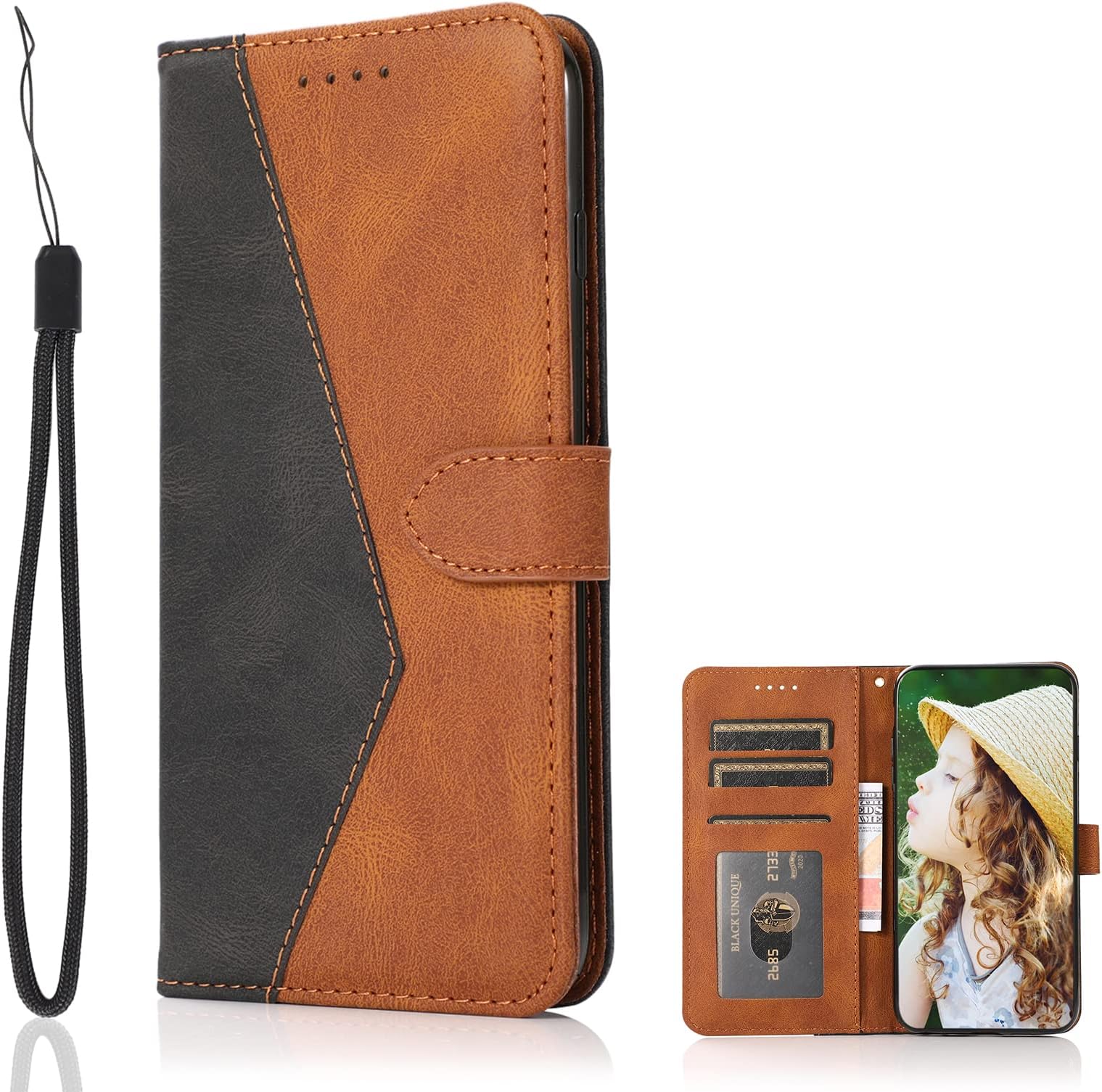 Mingming Wallet Case for Xiaomi Mi 11 Lite 5G Case, Wallet Magnetic Cover with Credit Card Slots and Flip Stand, Leather Phone Case Compatible with Xiaomi Mi 11 Lite 5G, CYPJ5