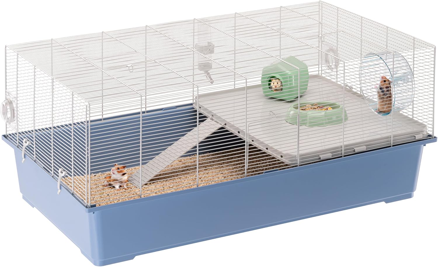 Ferplast Hamsterkäfig, Mäusekäfig MILOS Jumbo, Käfig für Hamstermäuse, Kunststoffboden aus recyceltem Eisen, Einfache Wartung, Modulares Käfigsystem, Inklusive Zubehör, 69,5 x 46 xh 41 cm Ferplast Hamsterkäfig, Mäusekäfig MILOS Jumbo, Käfig für Hamstermäuse, Kunststoffboden aus recyceltem Eisen, Einfache Wartung, Modulares Käfigsystem, Inklusive Zubehör, 69,5 x 46 xh 41 cm