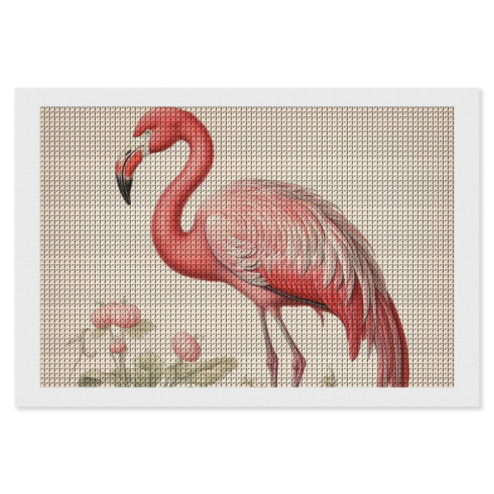 Art Flamingo Diamond Art Kits for Adults, DIY 5D Diamonds Painting Kits for Beginner, Round Full Drill Diamond Dots Painting, 8"x12" Diamonds Pictures Gem Art and Crafts Wall Decor