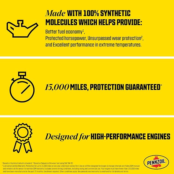 Pennzoil Platinum Euro L Full Synthetic 5W-30 Motor Oil, 1 Quart