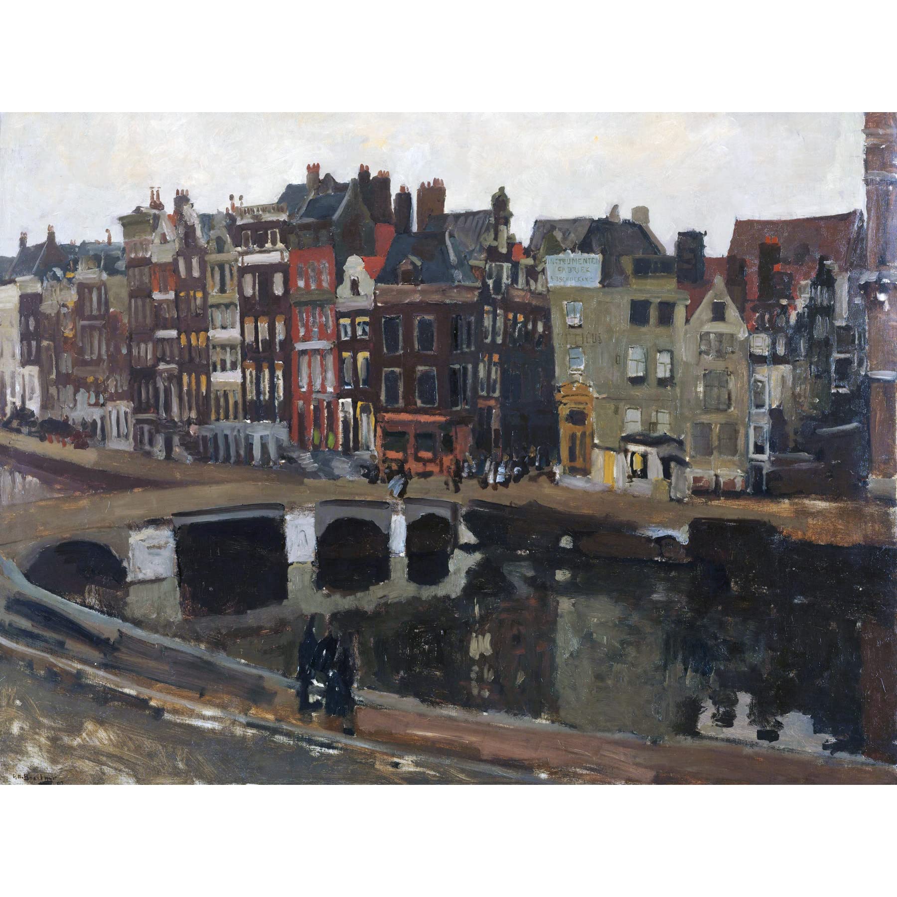 Artery8Artery8 Breitner The Rokin In Amsterdam Painting Large XL Wall Art Canvas Print