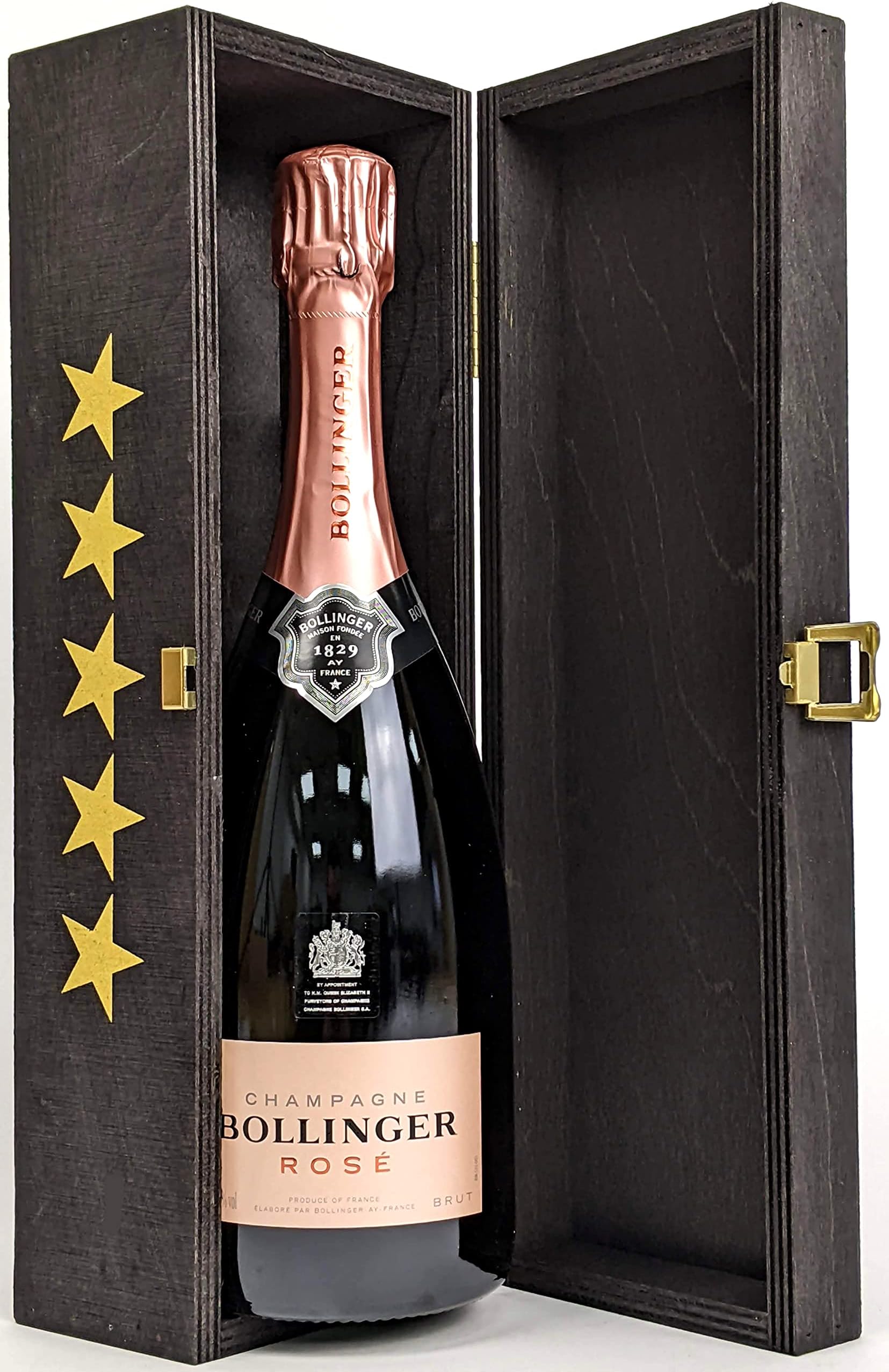 Bollinger Rosé Champagne, 75cl in a Wooden 5 Star Champagne Gift Box