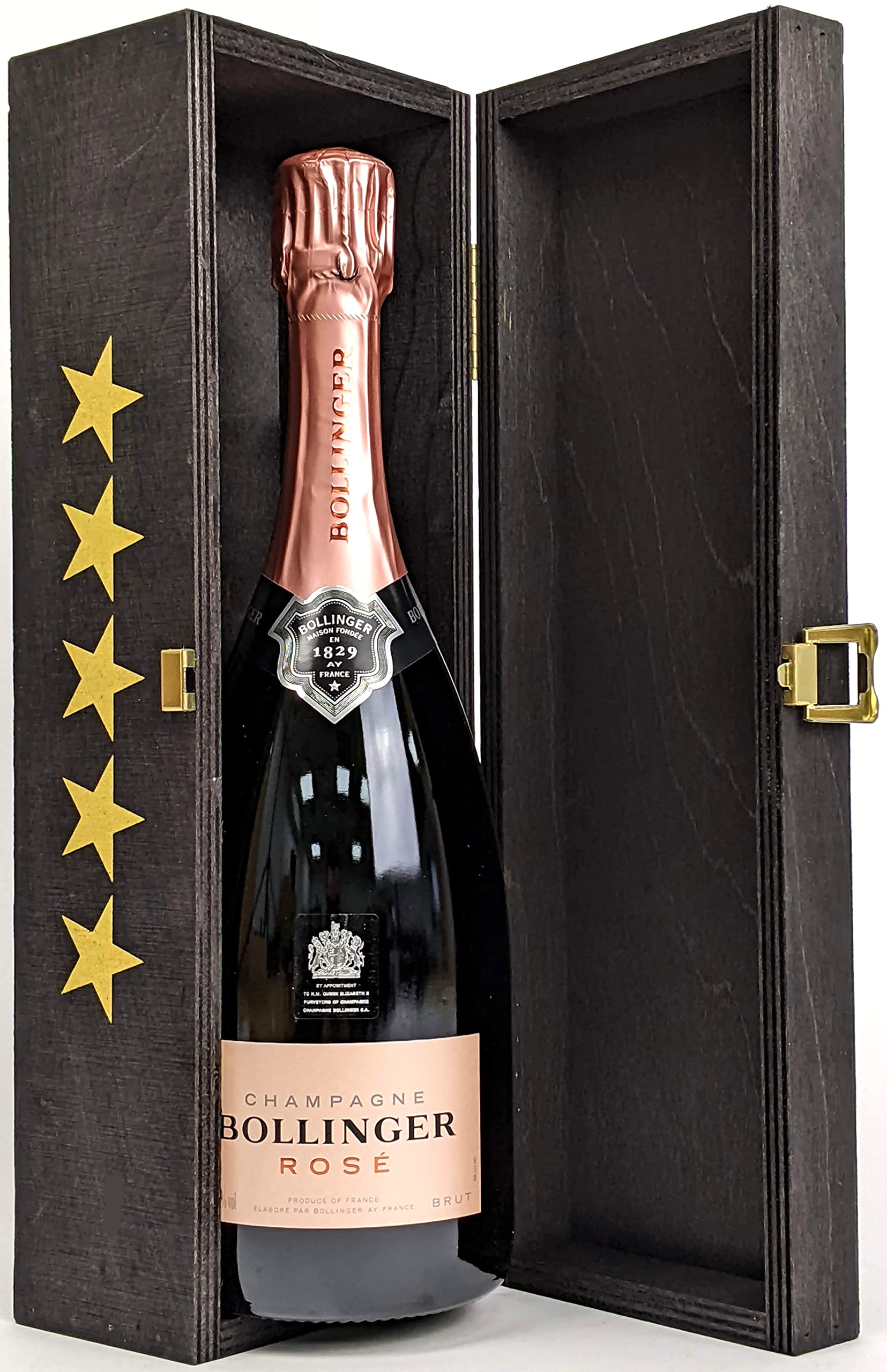 Bollinger Rosé Champagne, 75cl in a Wooden 5 Star Champagne Gift Box