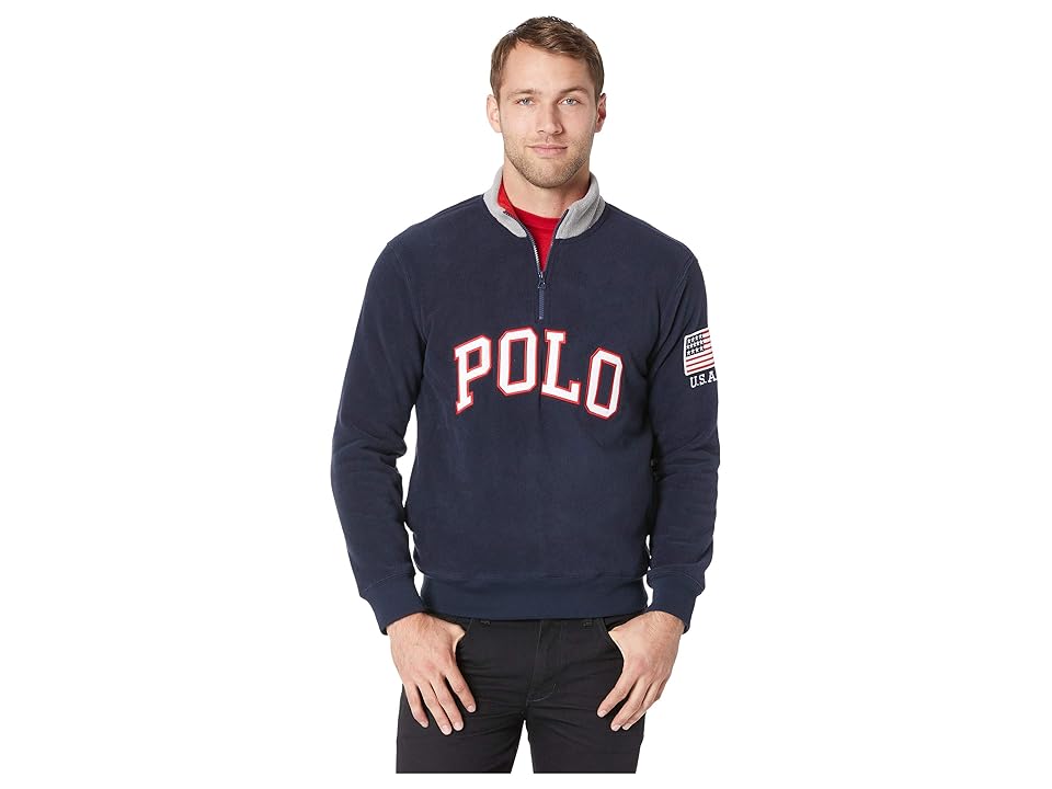 

Polo Ralph Lauren Polar Fleece 1/2 Zip (Aviator Navy) Men's Clothing