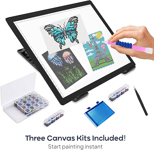 Miniatura 93 de iVyne Almohadilla de luz recargable A4 para rastrear y desmalezar, tablero de luz LED para deshierbar vinilo, para herramientas de deshierbe de Rosa