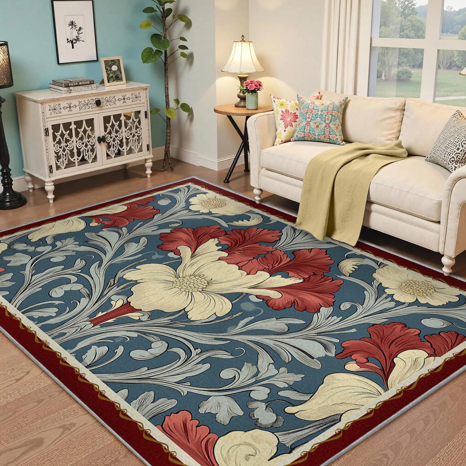Tapis de salon vintage 160x230 cm doux pour toute la maison