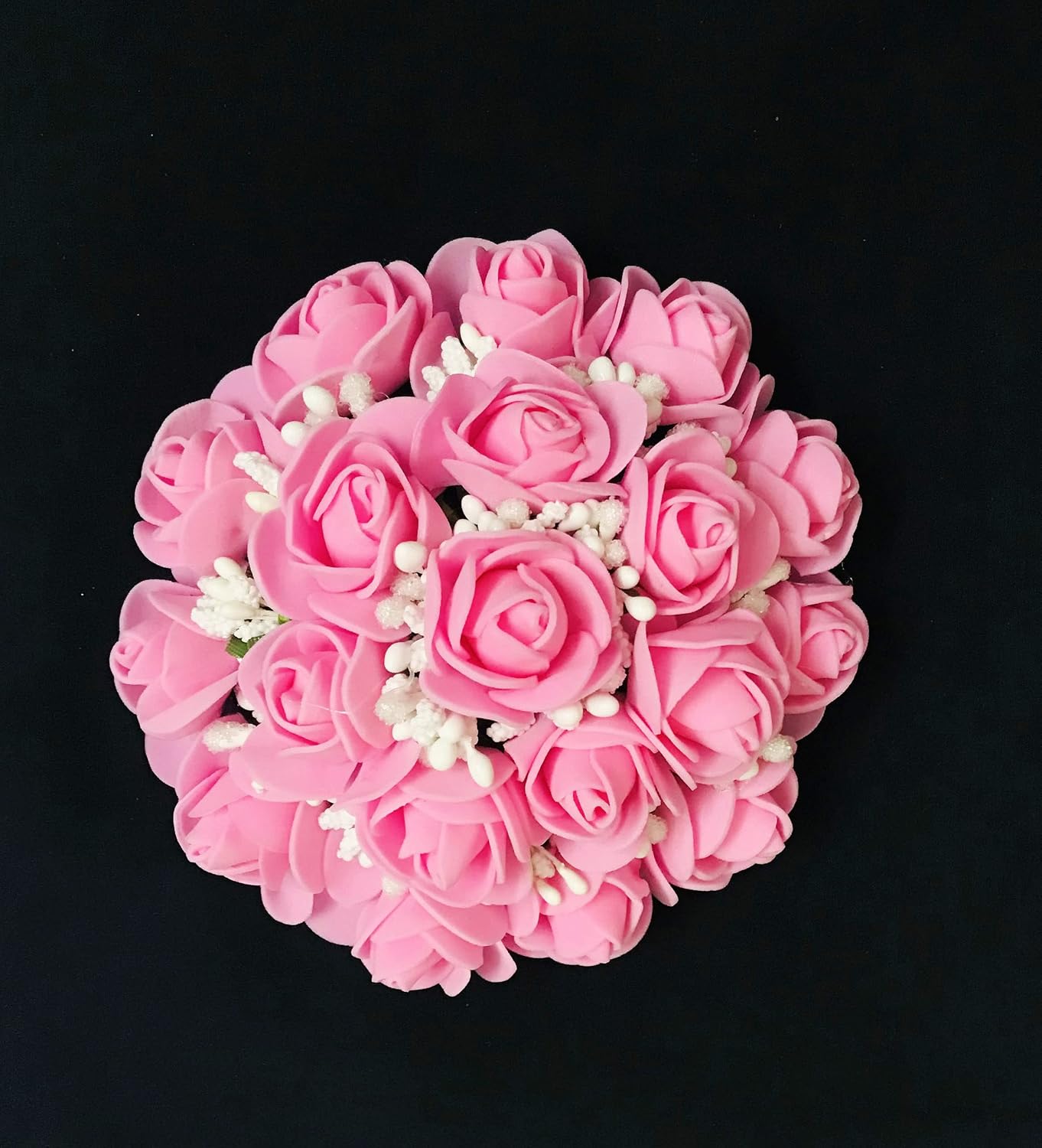 Arooman™Artificial flower juda Bun/Gajra For Women/Girls Pack_01 (Pink)